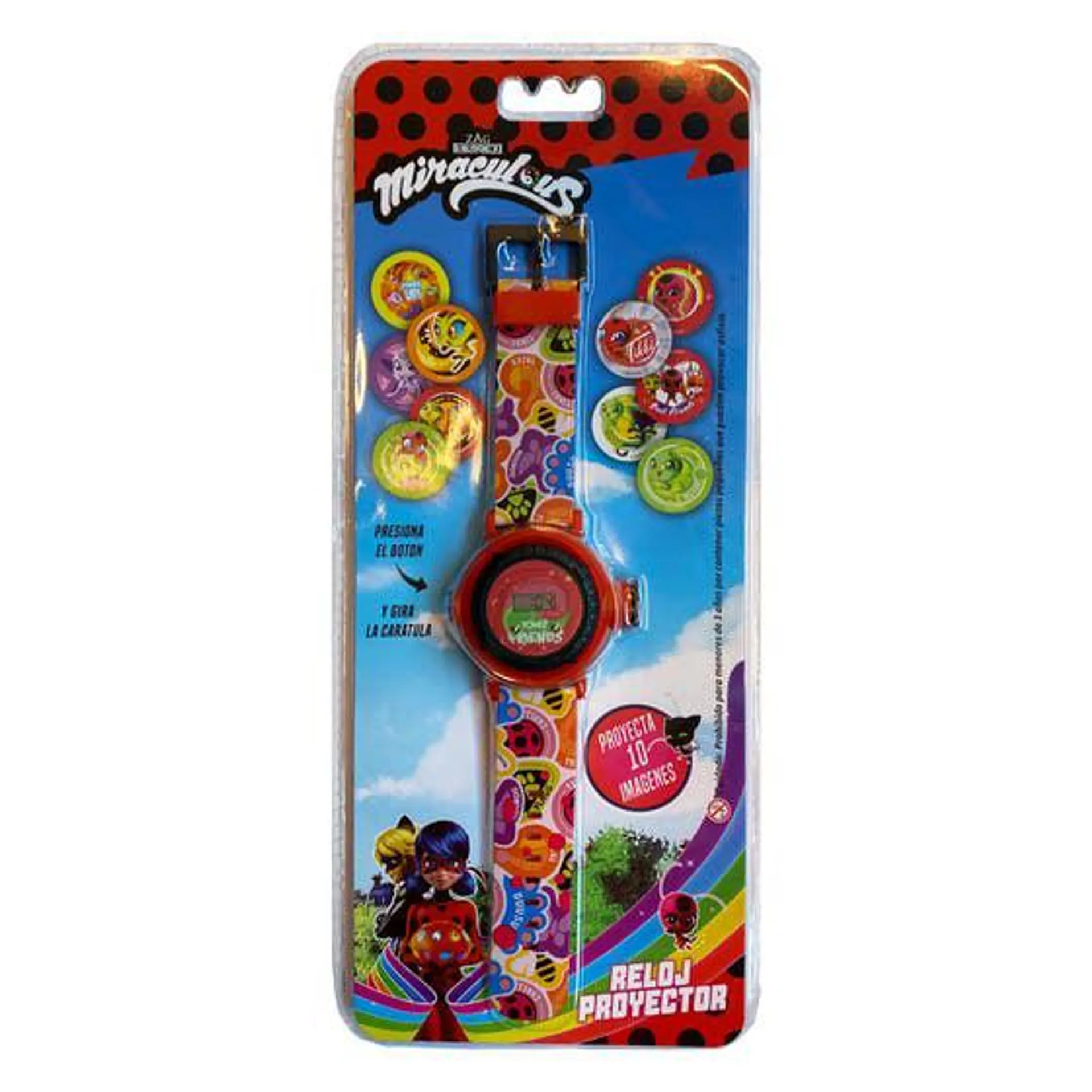 Switch Reloj Proyector Ladybug Power Friends Rojo MRPR001