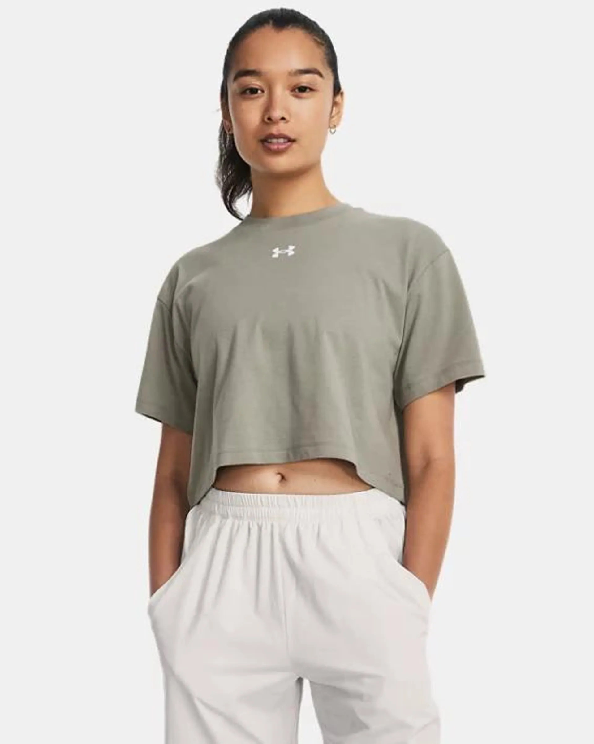 Playera manga corta UA Crop Sportstyle Logo para mujer