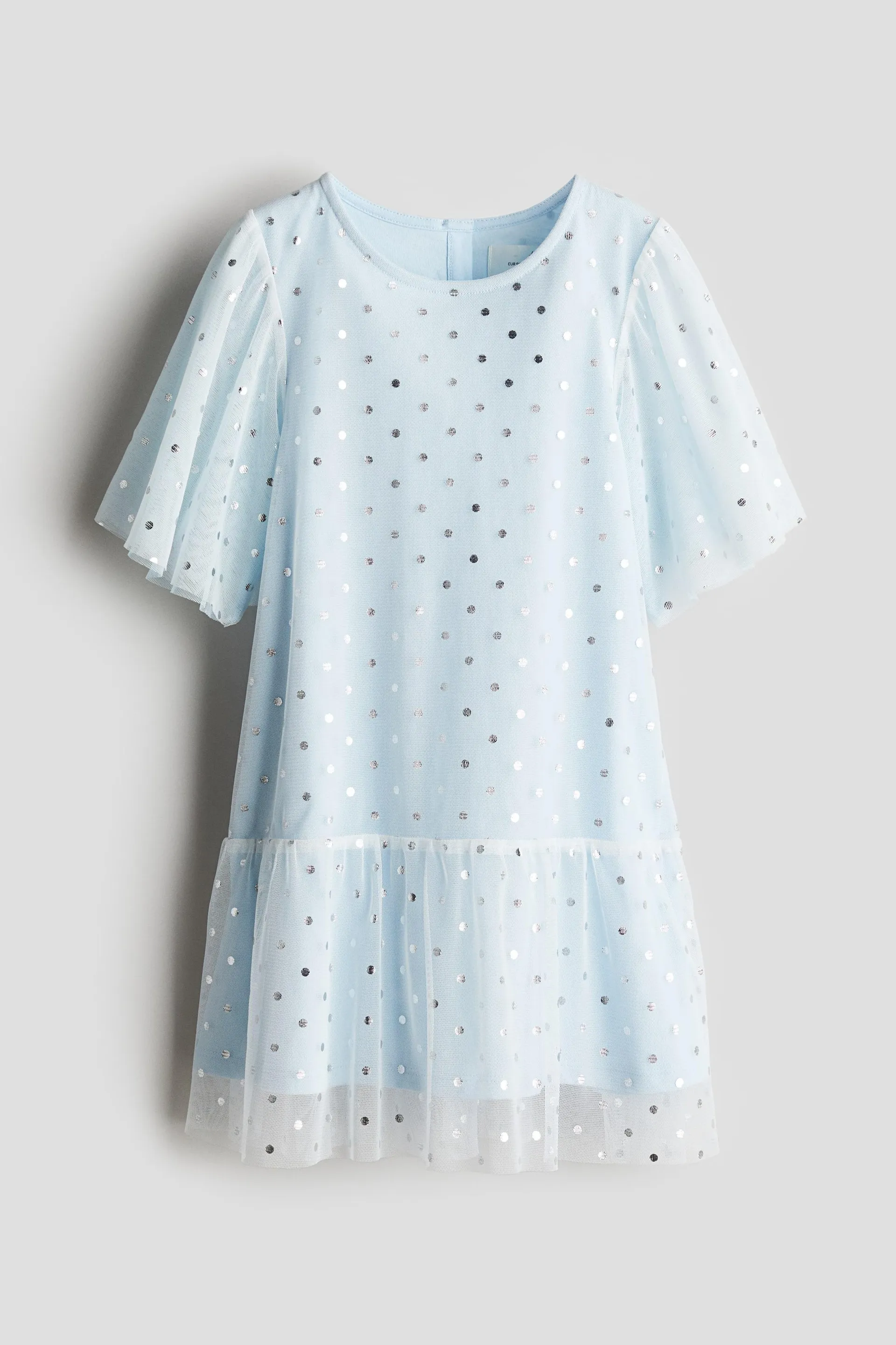 Vestido de tul con diseño metálico