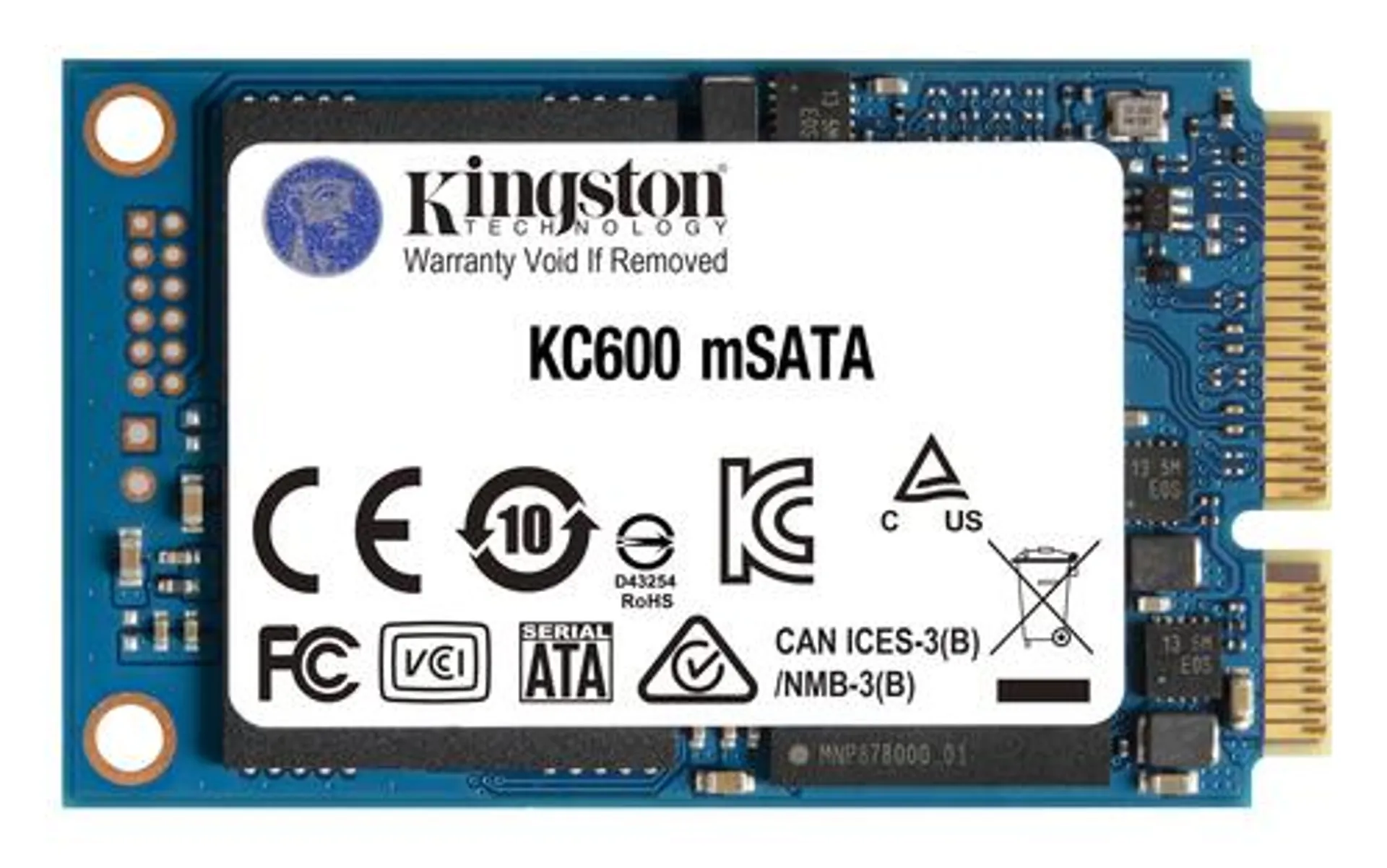 Ssd Interno Kingston Kc600 1024Gb Sata Iii Msata 6Gbit/S Skc600Ms/1024G