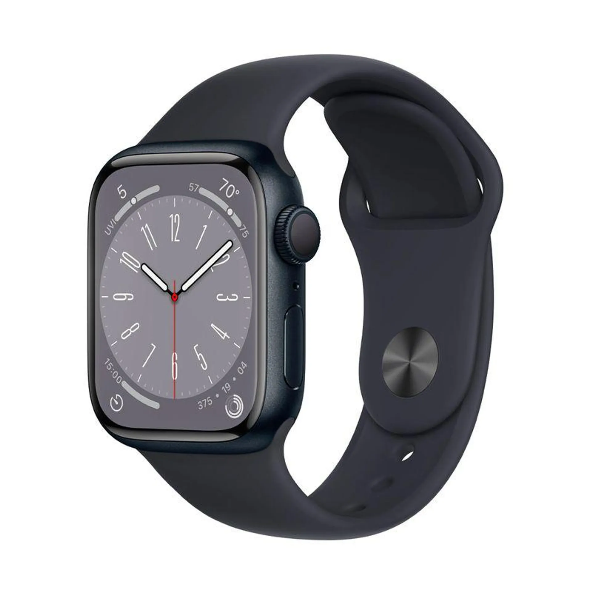 Apple Watch Series 8 41mm GPS Caja de Aluminio M/L sport band Negra - Correa Negra