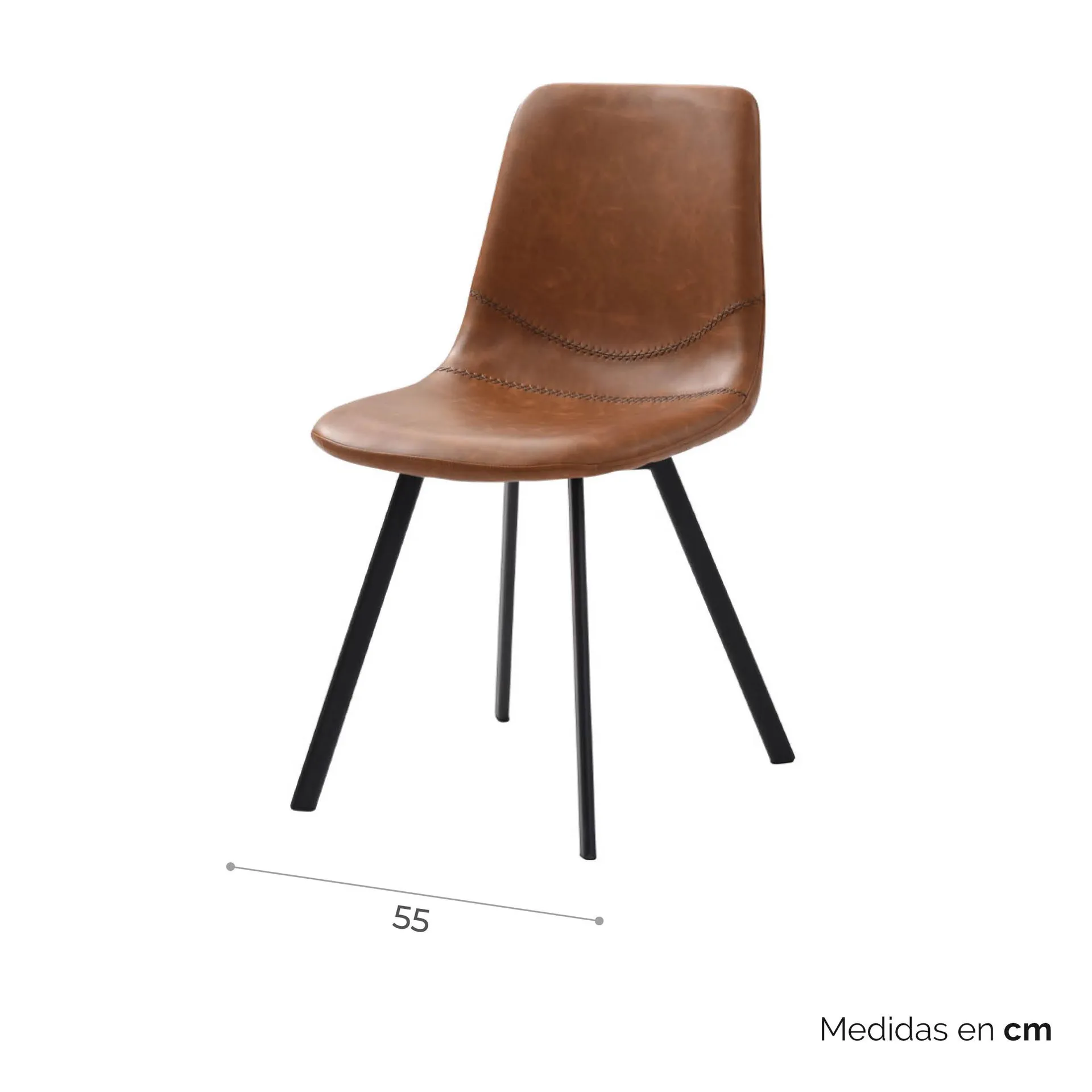 Silla Pu Café/negro Kord