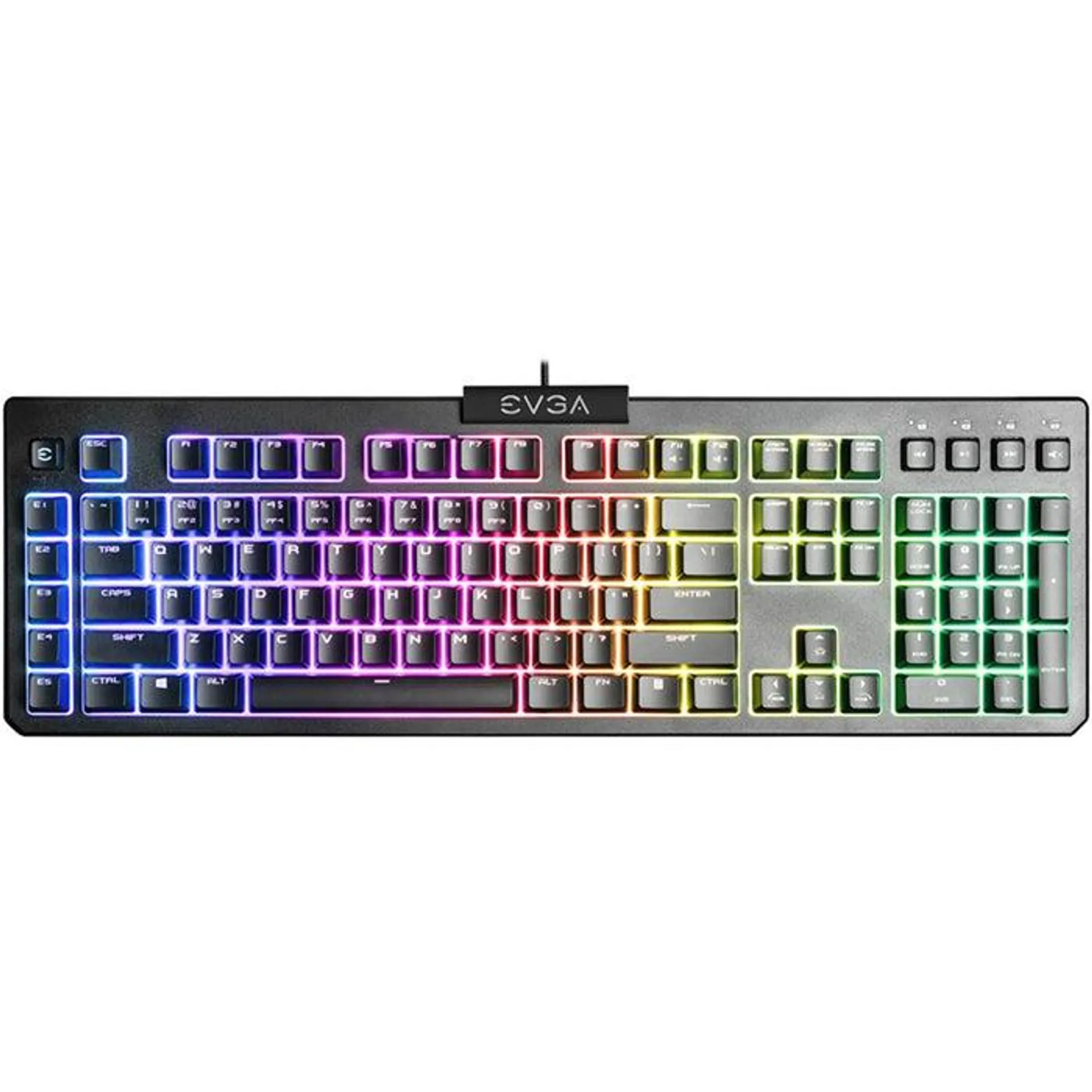 Teclado Gamer EVGA Z12 Membrana RGB USB Resistencia IP32 Ingles