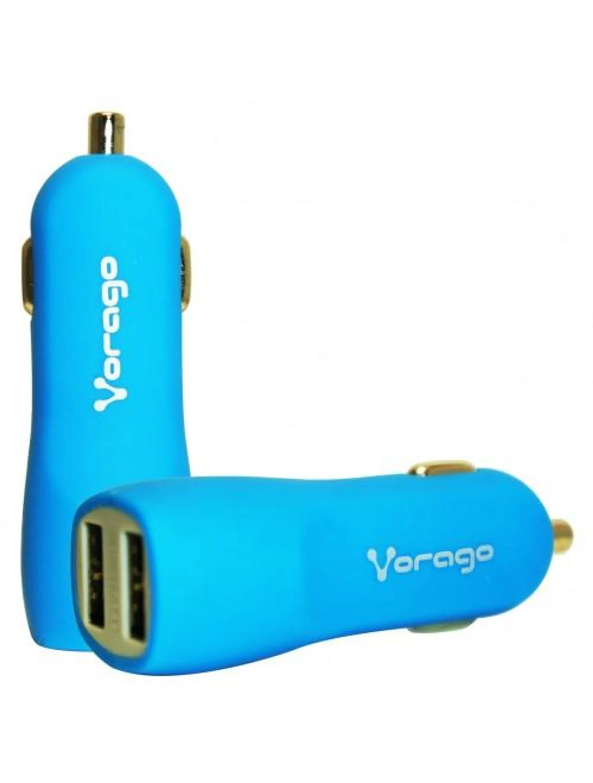 Cargador Para Auto Vorago Au-103 Con 2 Puertos Usb Azul