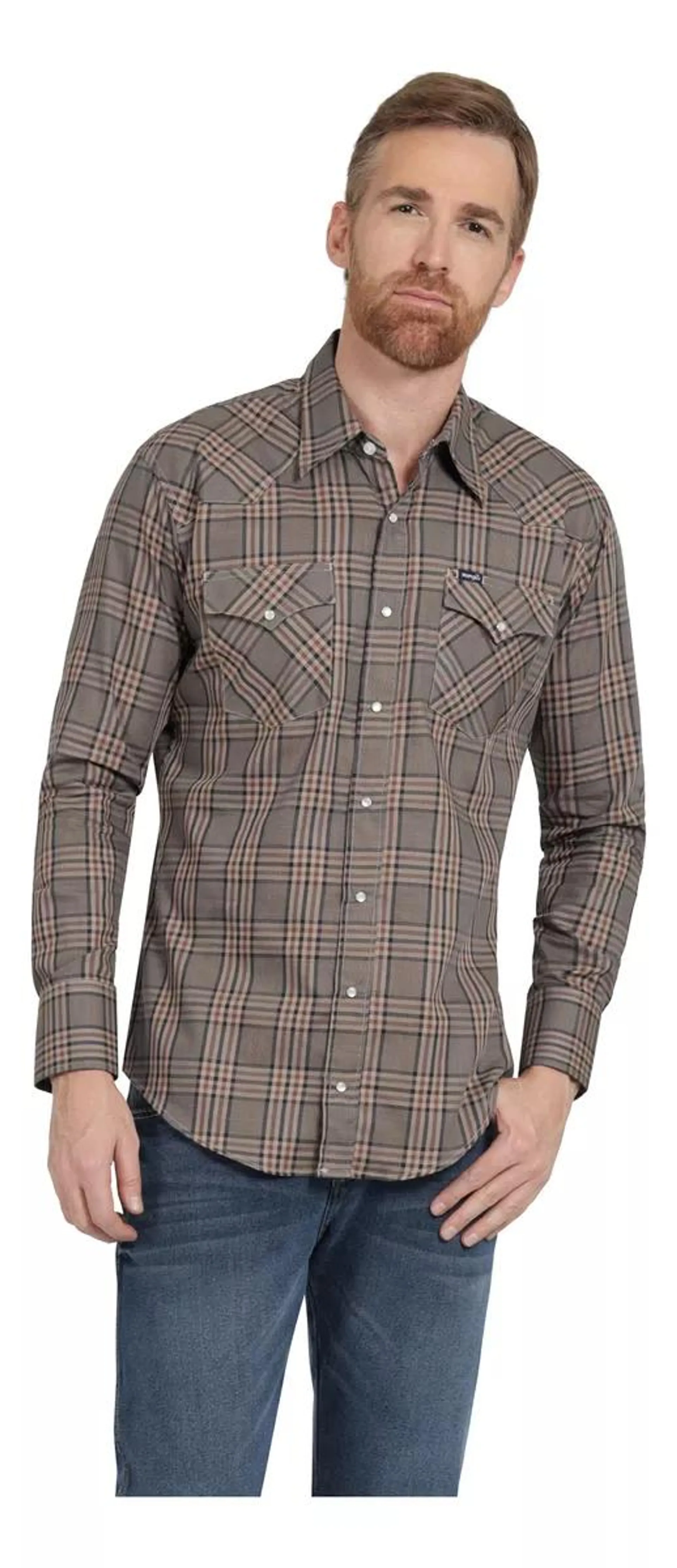 Camisa Vaquera Hombre Wrangler Regular Fit Manga Larga 297