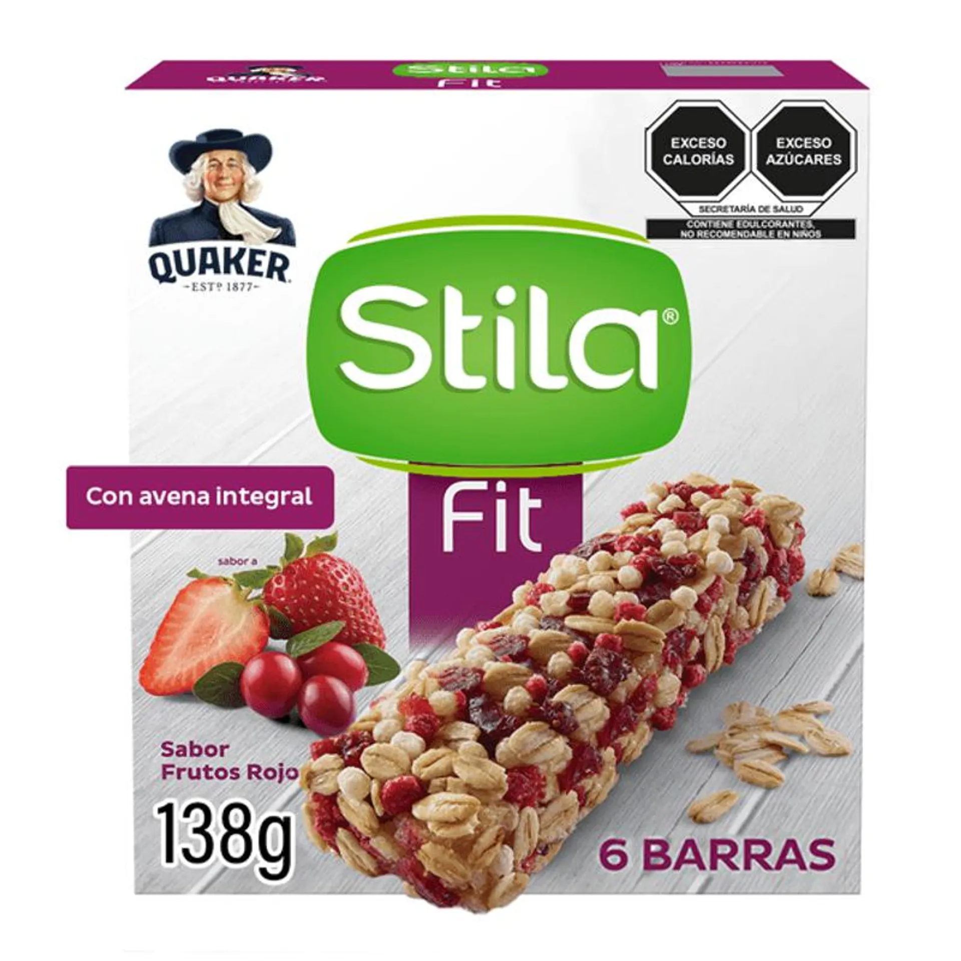 Barras de cereal con Frutos Rojos Stila Fit 138 g