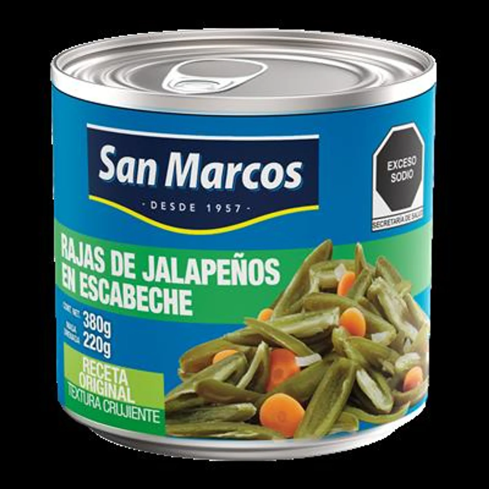 CHILE JALAPEÑO EN RAJAS SAN MARCOS 380 GRAMOS