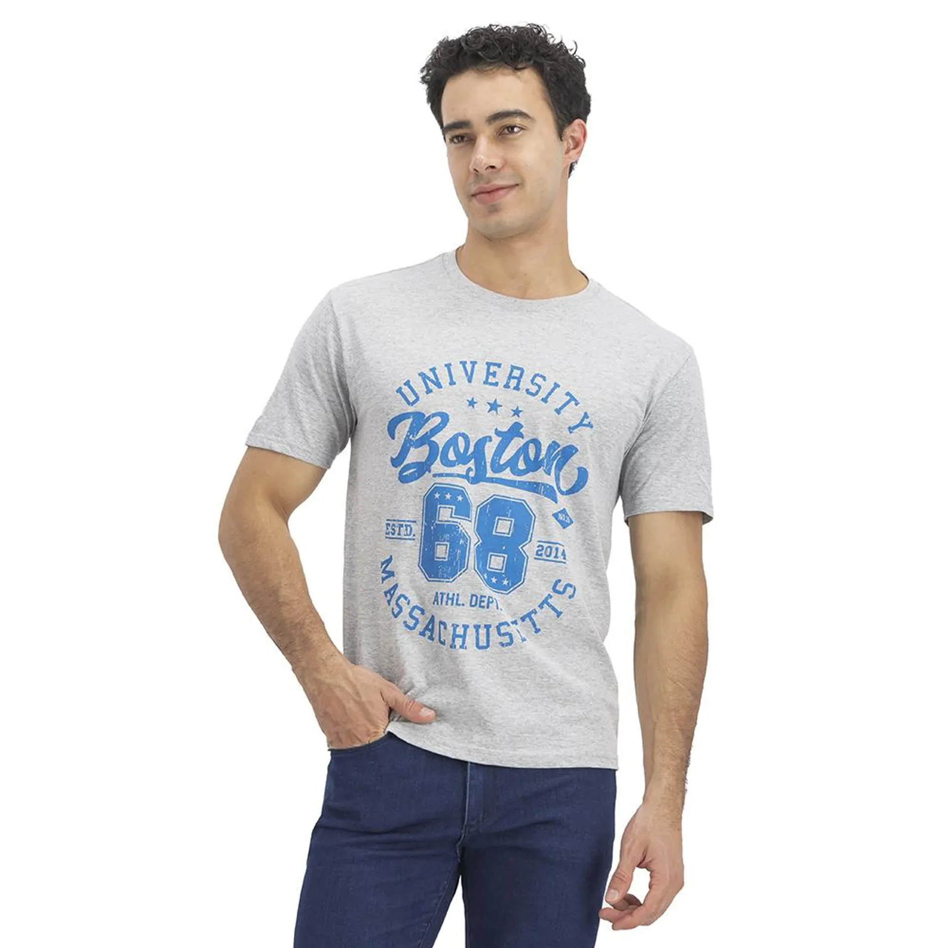 Playera Hummo Hombre Estampado University Boston