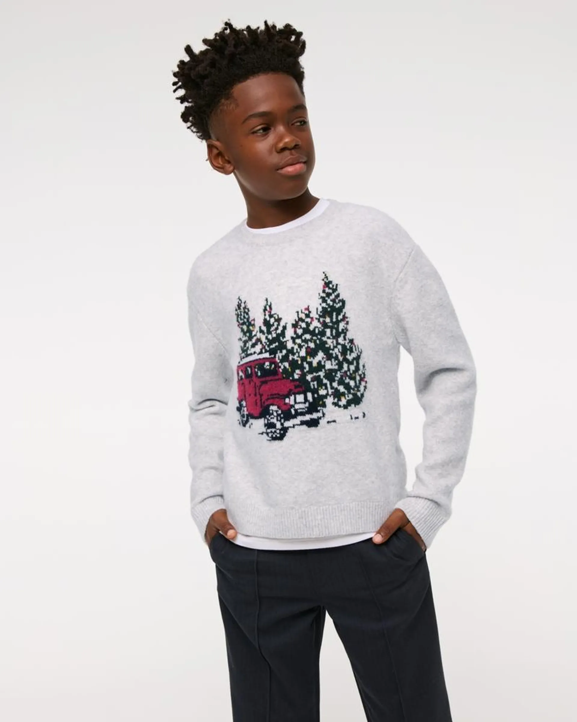 graphic crew sweater