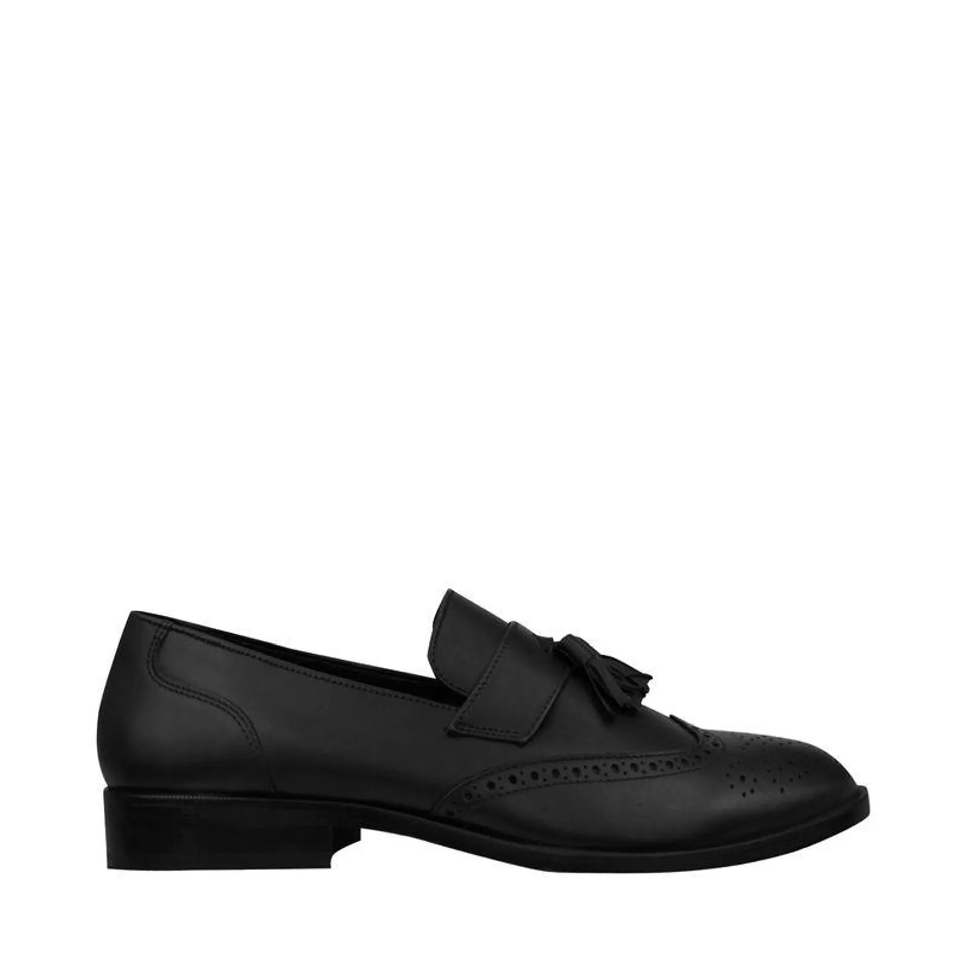 Mocasín Juan Color Negro de Piel D02740134501