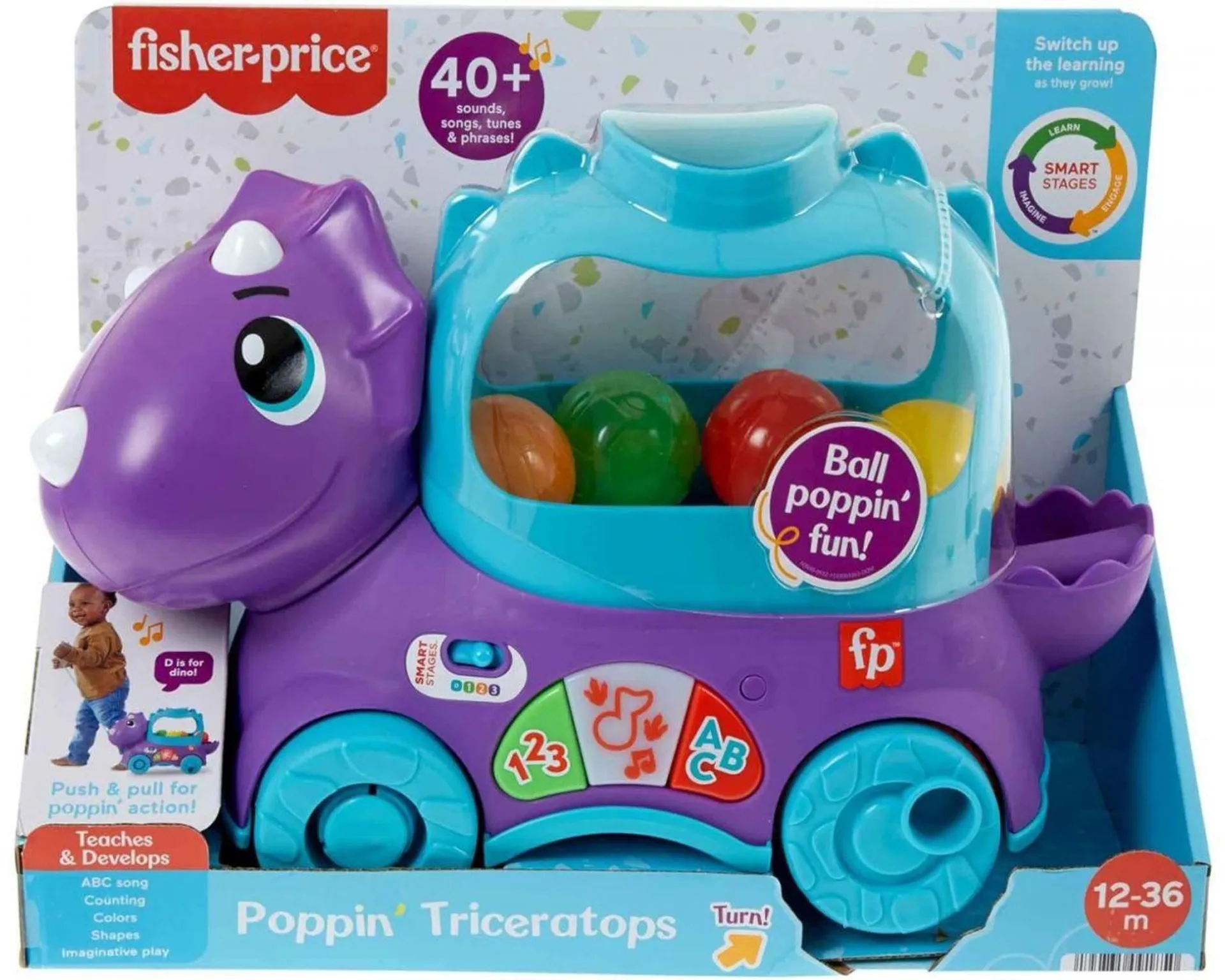 Fisher-Price Juguete para Bebés Dino Pelotitas HNR49