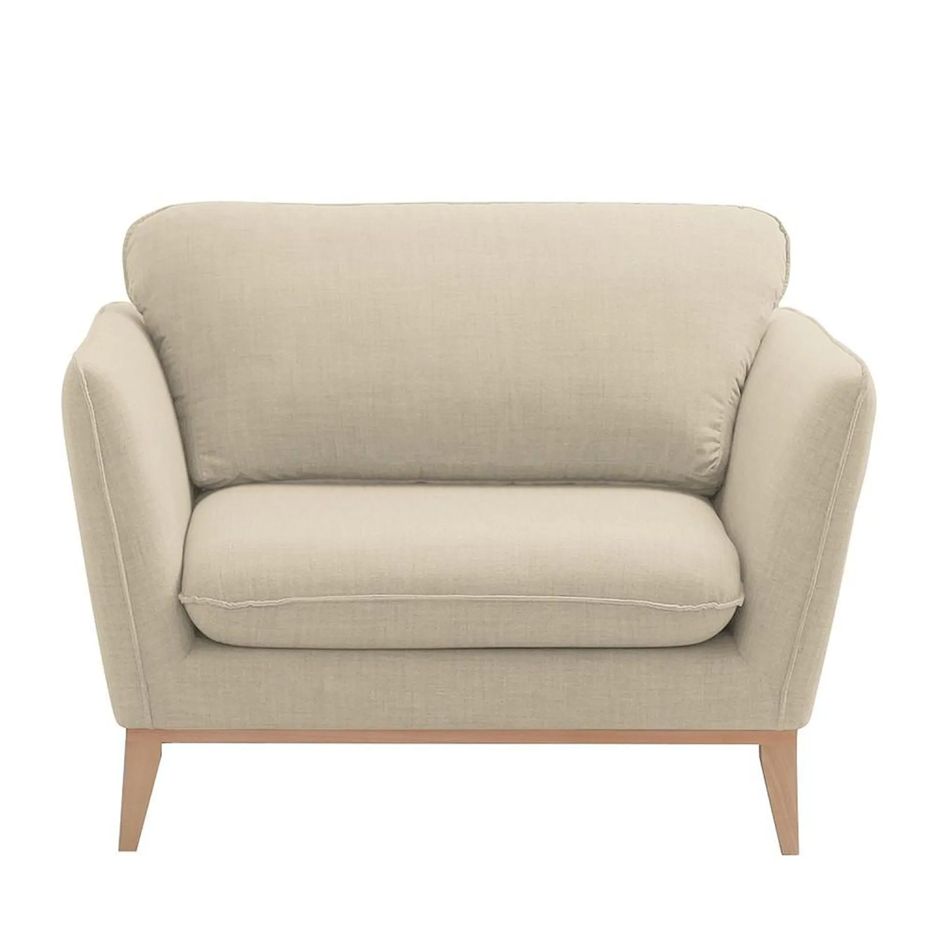 Lagun - Sillón estilo minimalista tela color beige