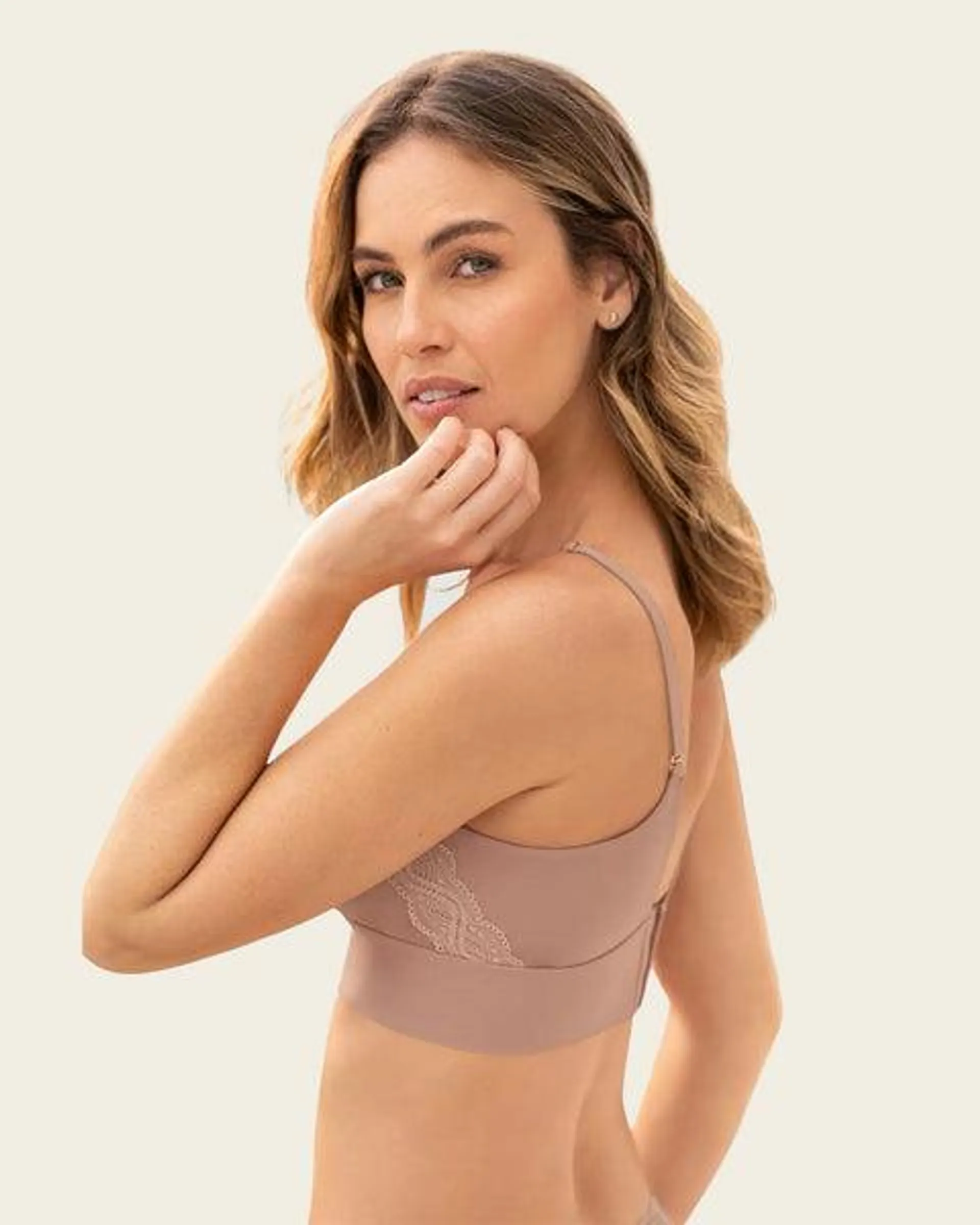 Bralette cómodo y suave con buen cubrimiento en espalda