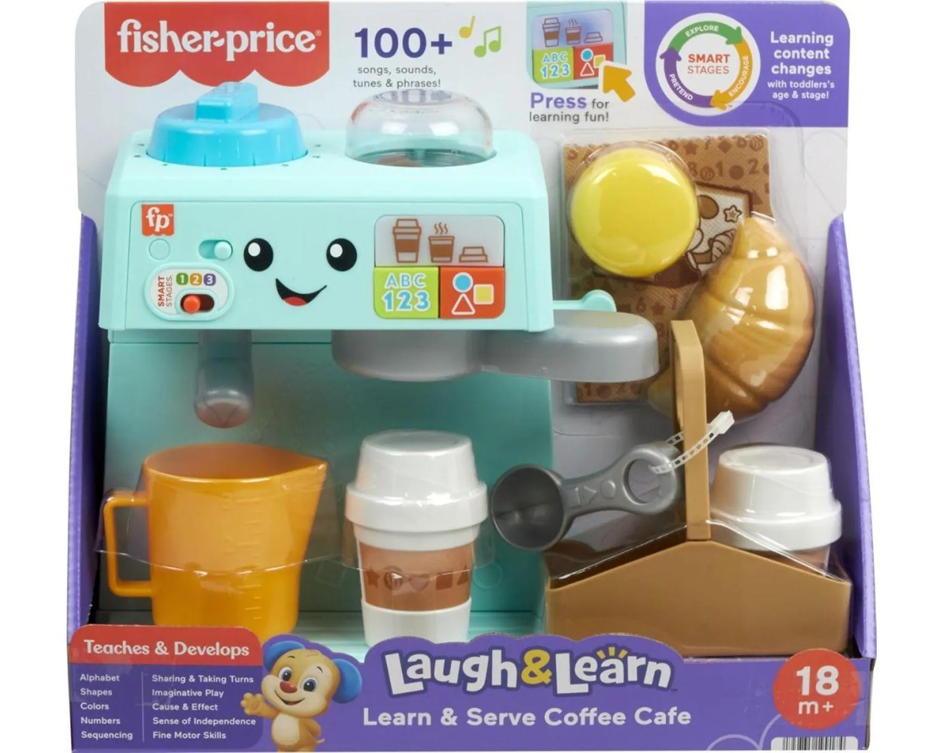 Fisher-Price Ríe y Aprende Juguete para Bebés Mi Primera Máquina de Café