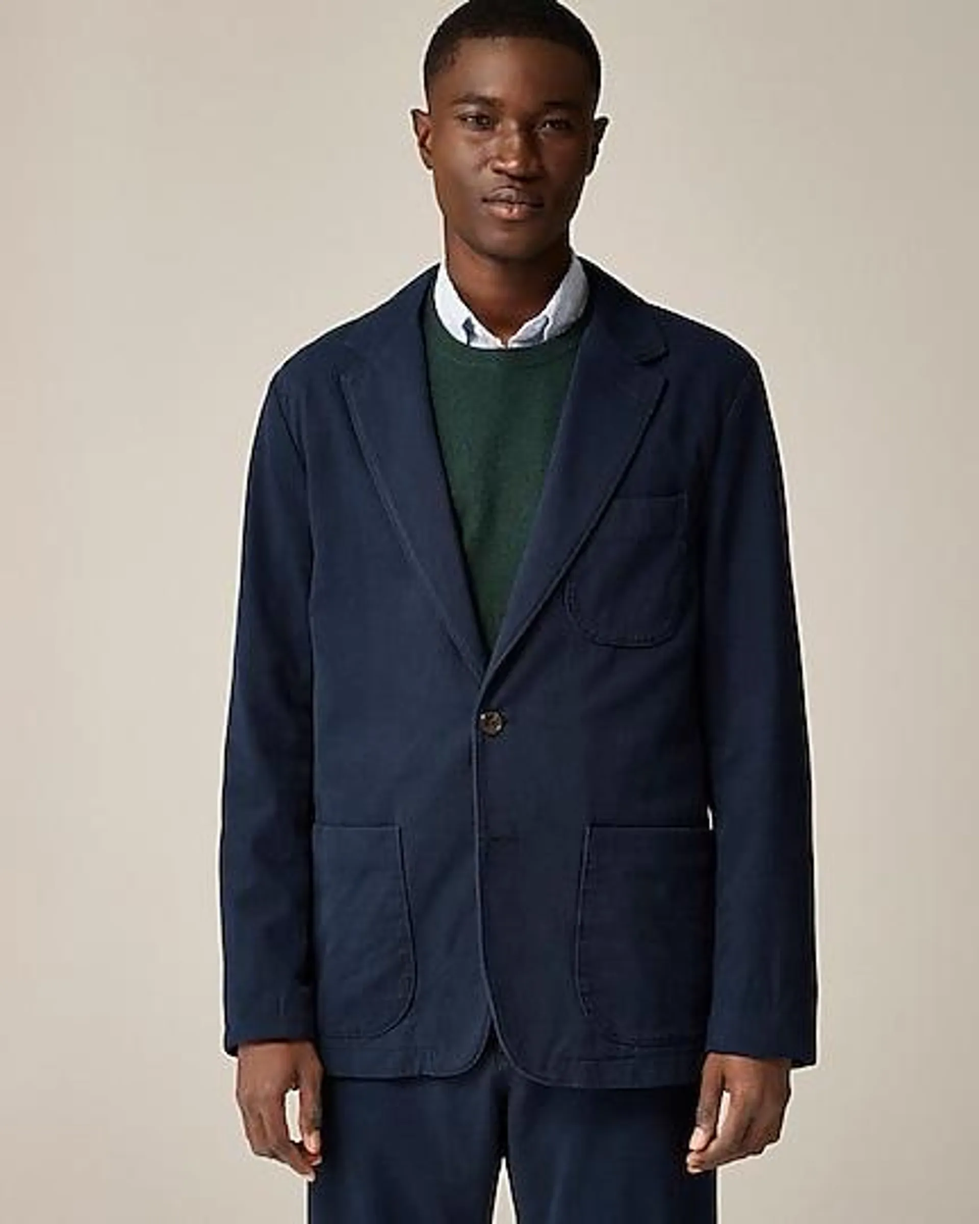 Kenmare Relaxed-fit suit jacket in Italian cotton blend