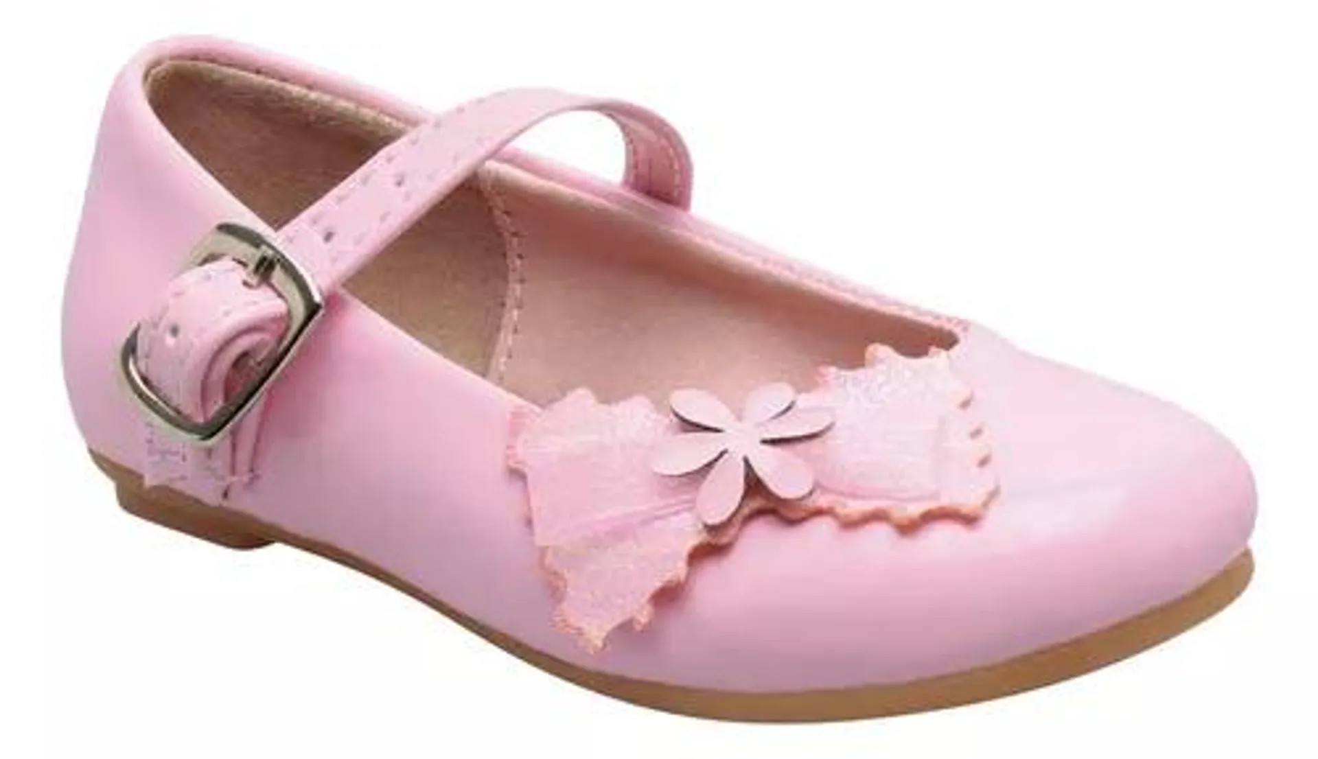 Zapatos Flats Niña Rosas Charol Moño Coquetas Dulce Fareli