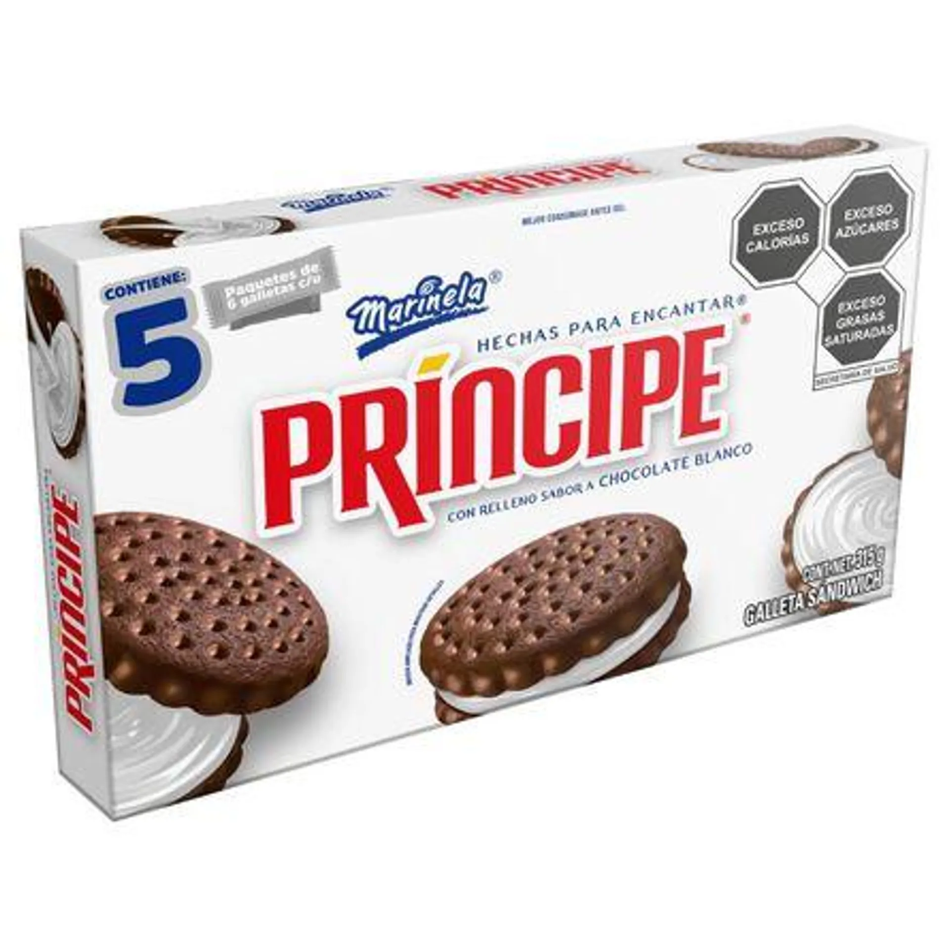 Galletas Príncipe Chocolate Blanco Marin