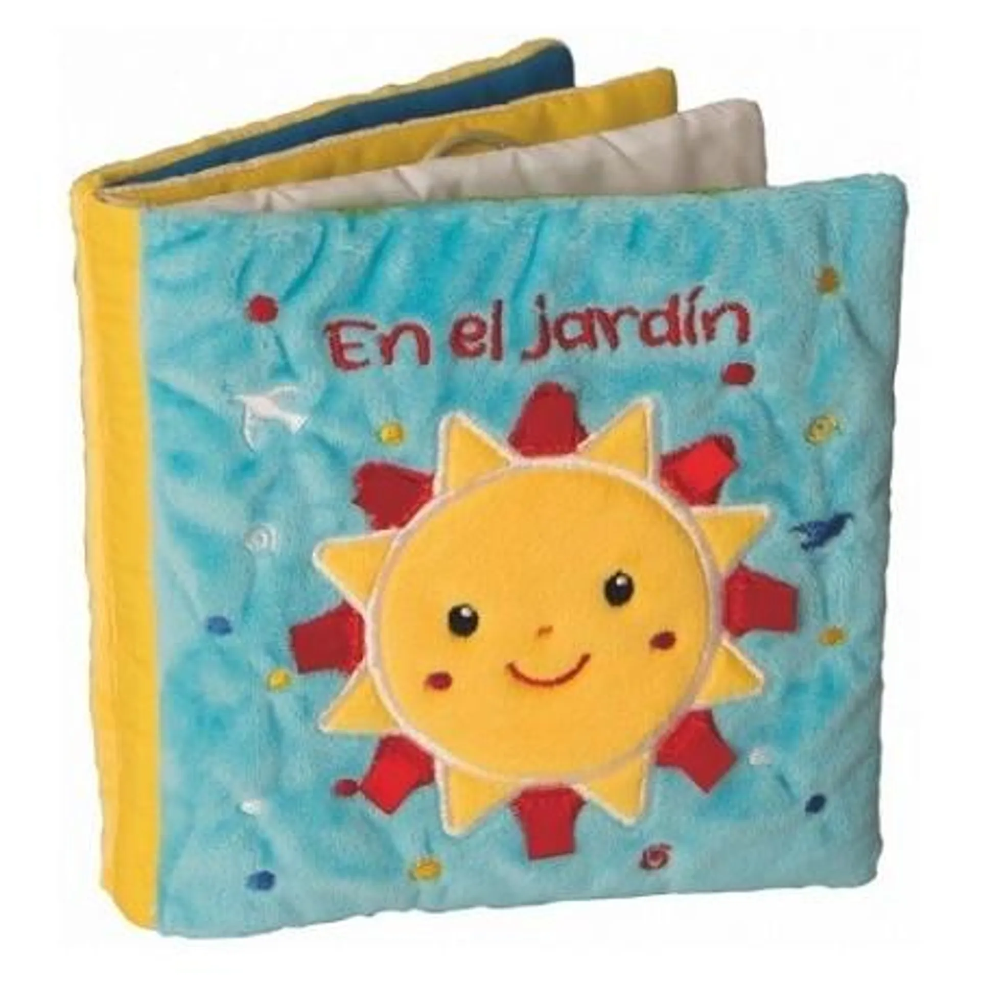 Libro de tela en el jardín