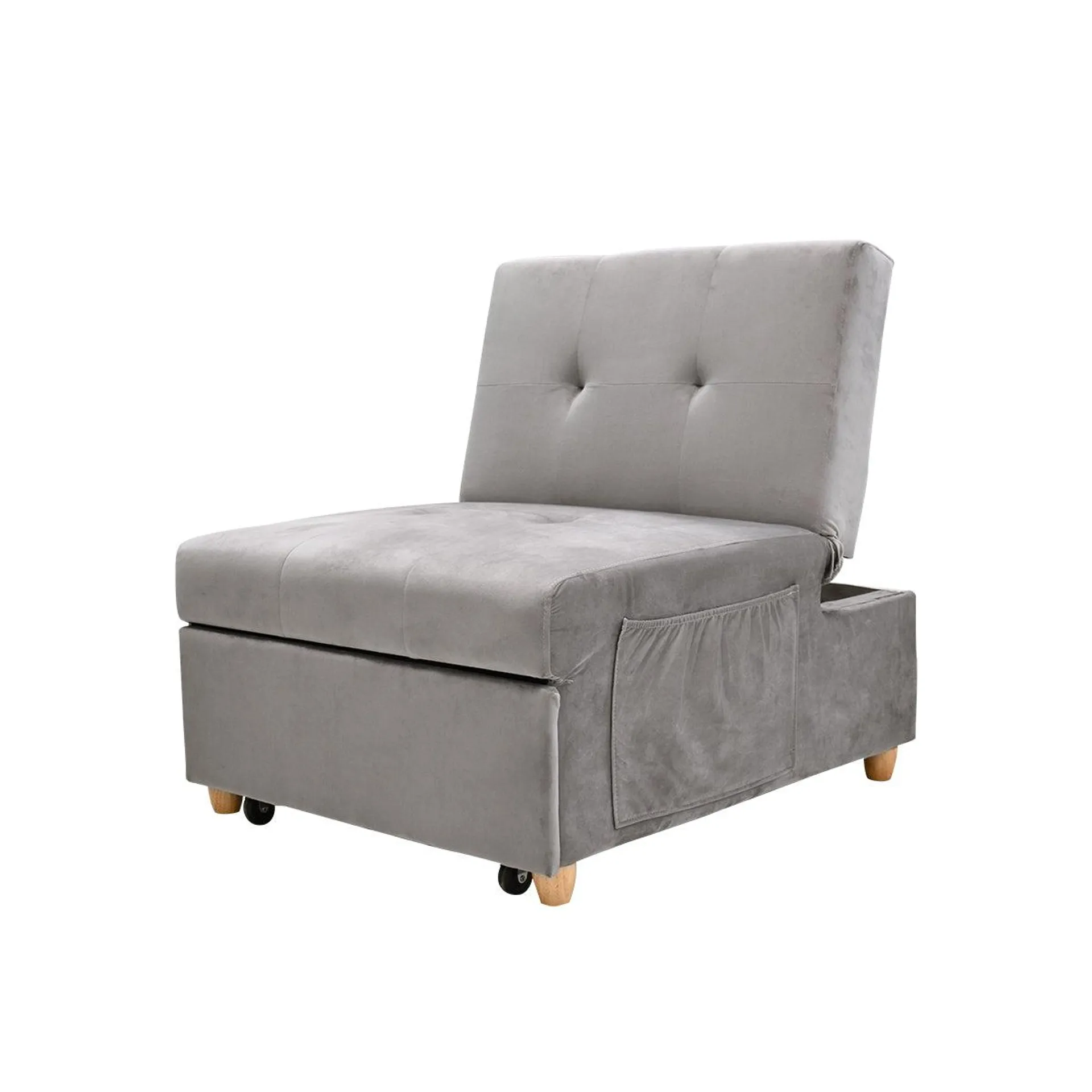 Sofa Cama Individual Maine - Velvet Grey