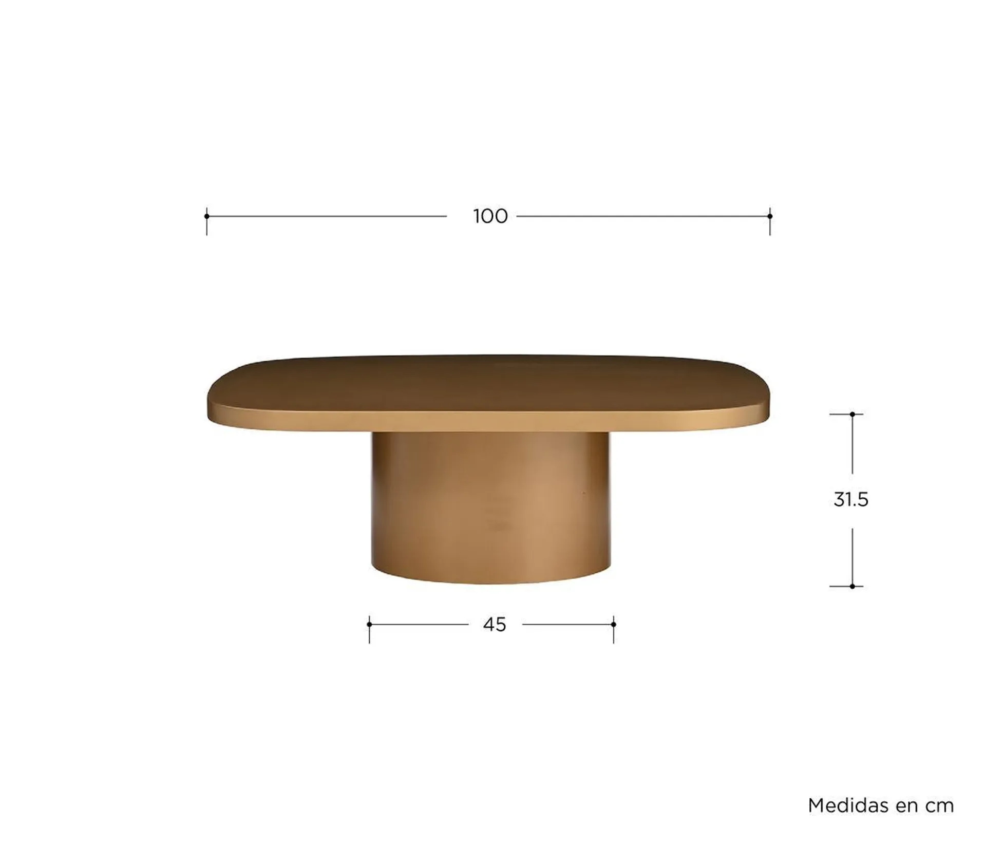 Mesa de centro Goldoni - Dorado