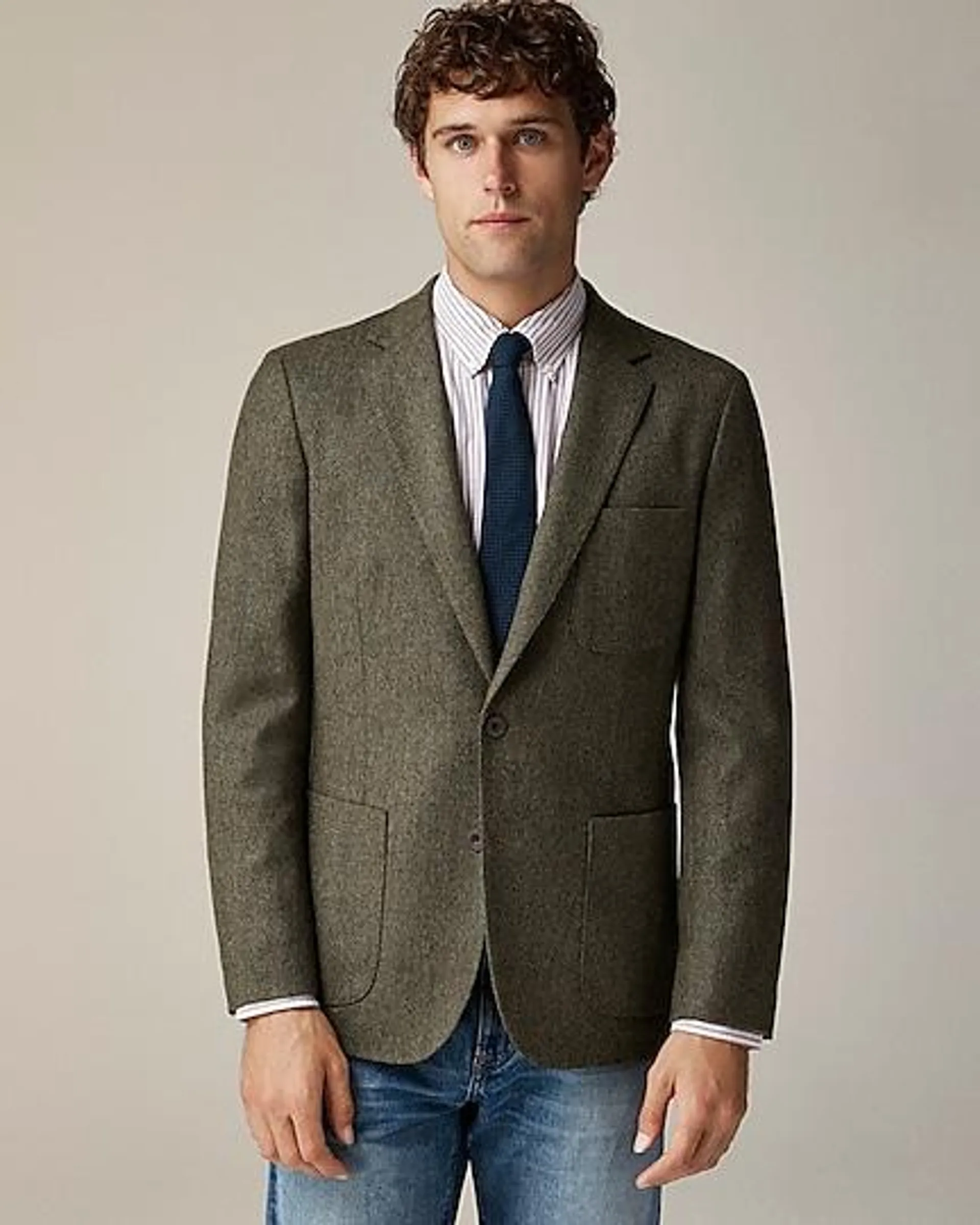 Ludlow Slim-fit blazer in English merino wool