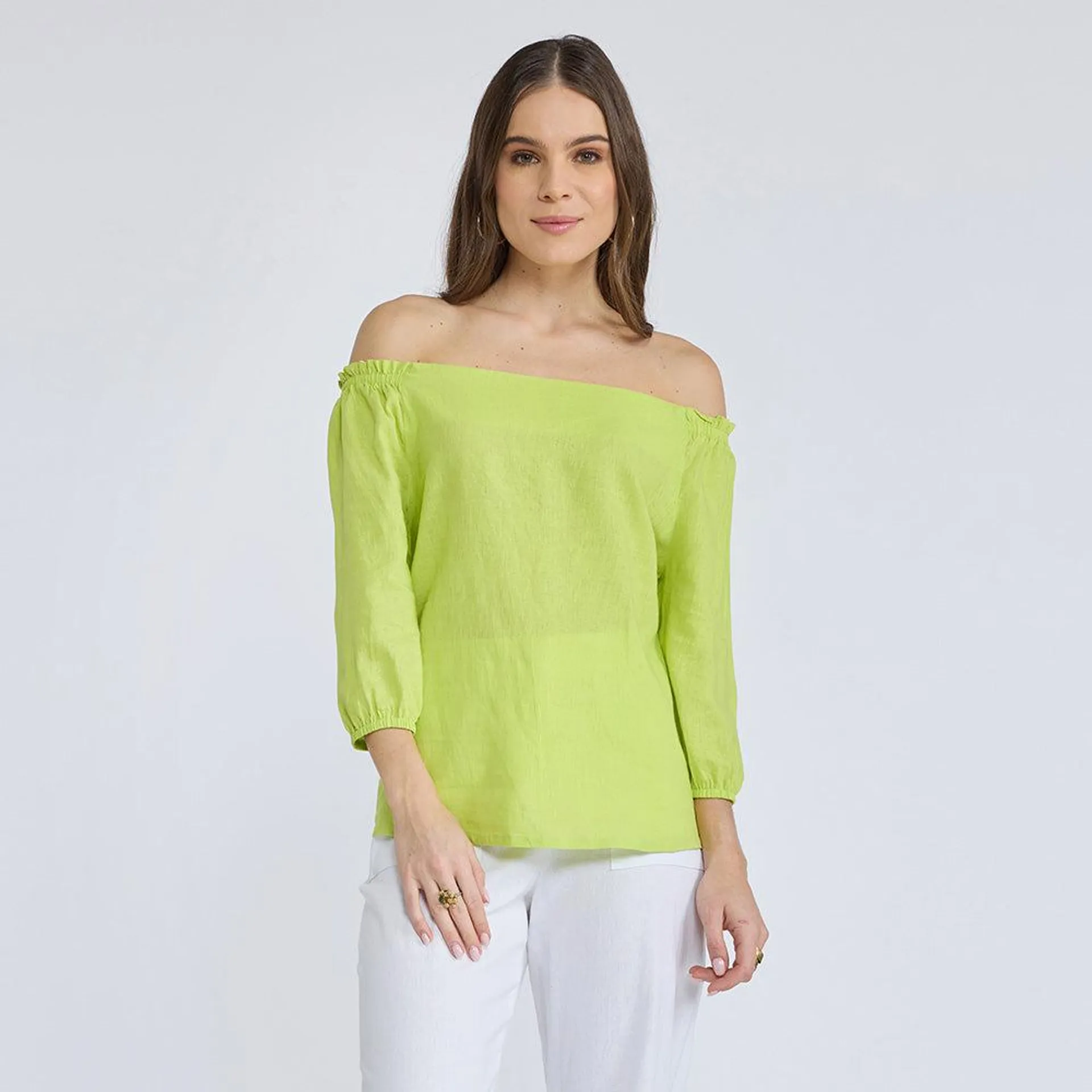 Top Linen OffShoulder