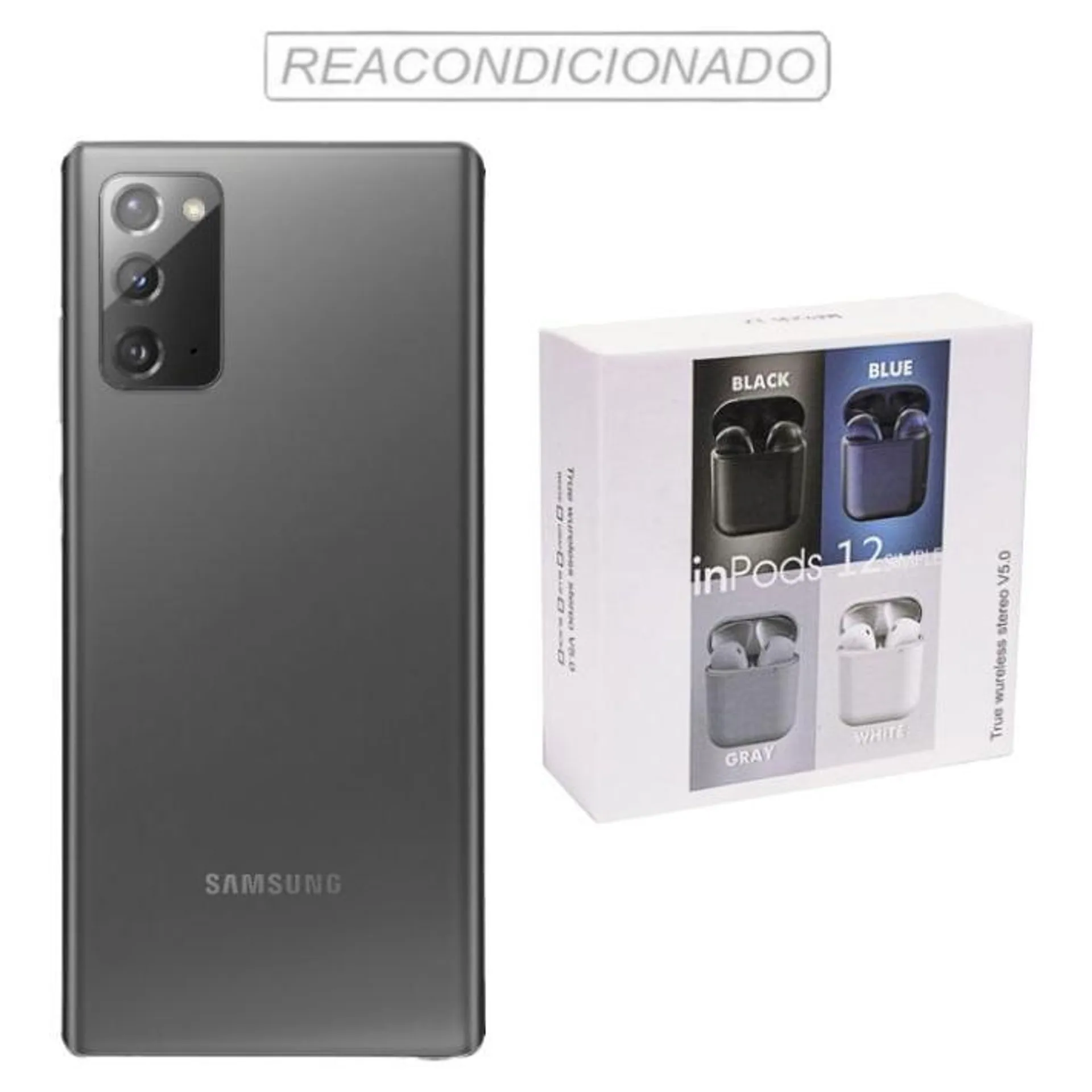 galaxy note 20 Reacondicionado + audífonos genéricos