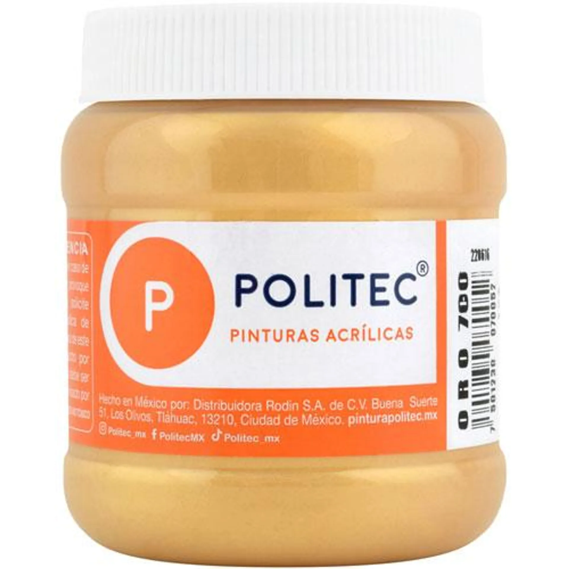 Pintura Acrilica Politec L-700 Oro Metálico 250Ml #700