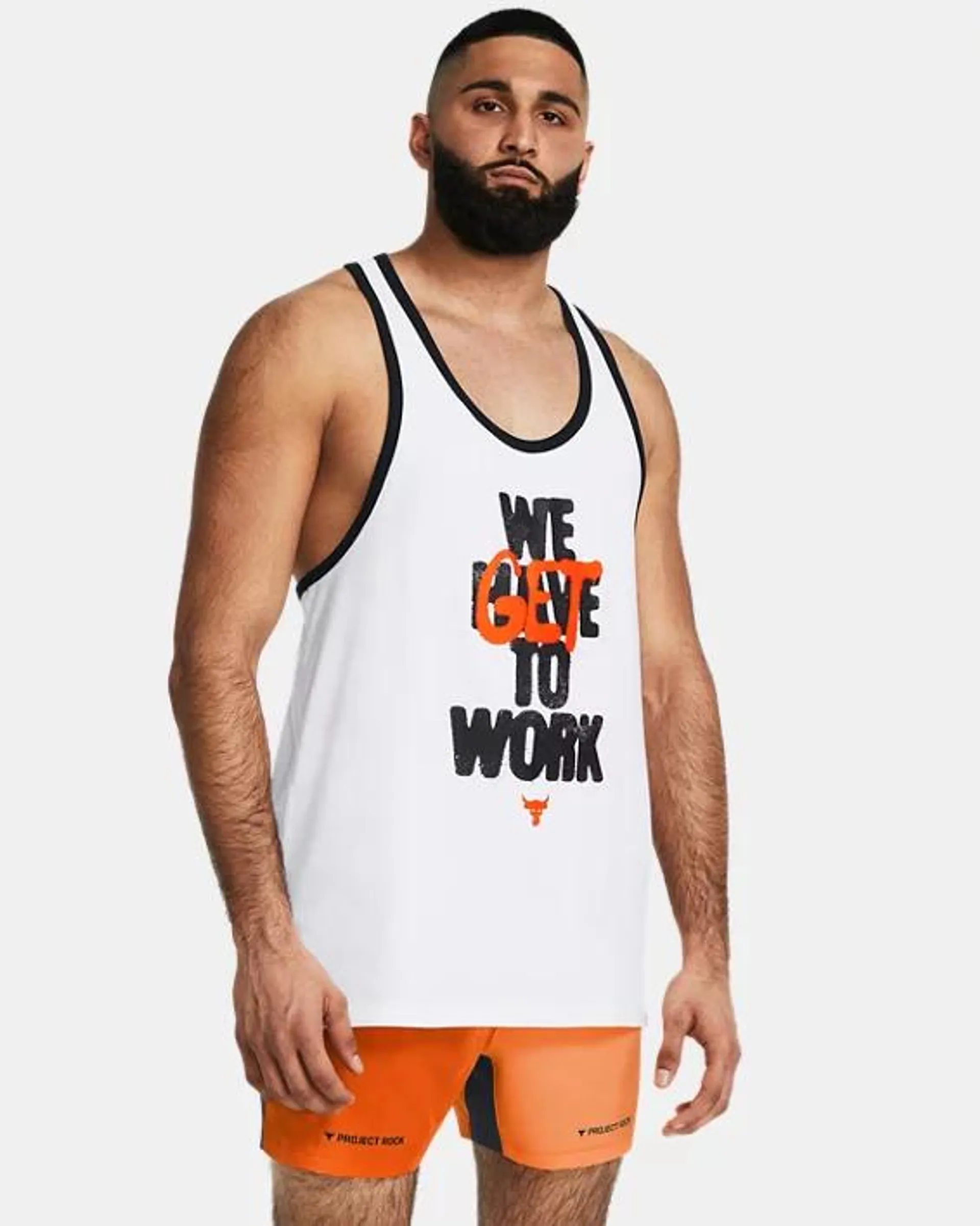 Camiseta sin mangas Project Rock Get To Work para hombre