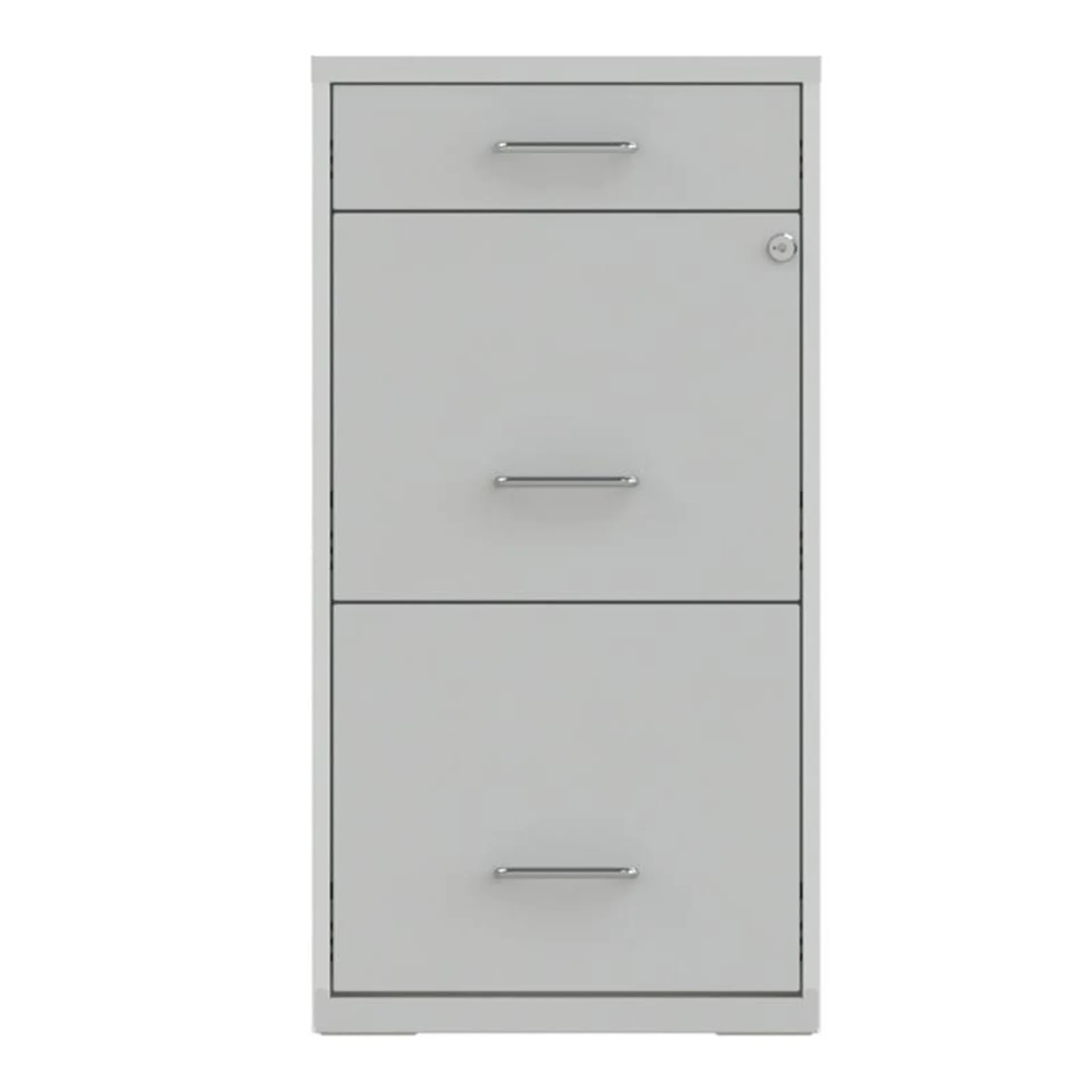 Archivero Organizador De Metal 2 Gavetas 1 Cajon Plata 17069