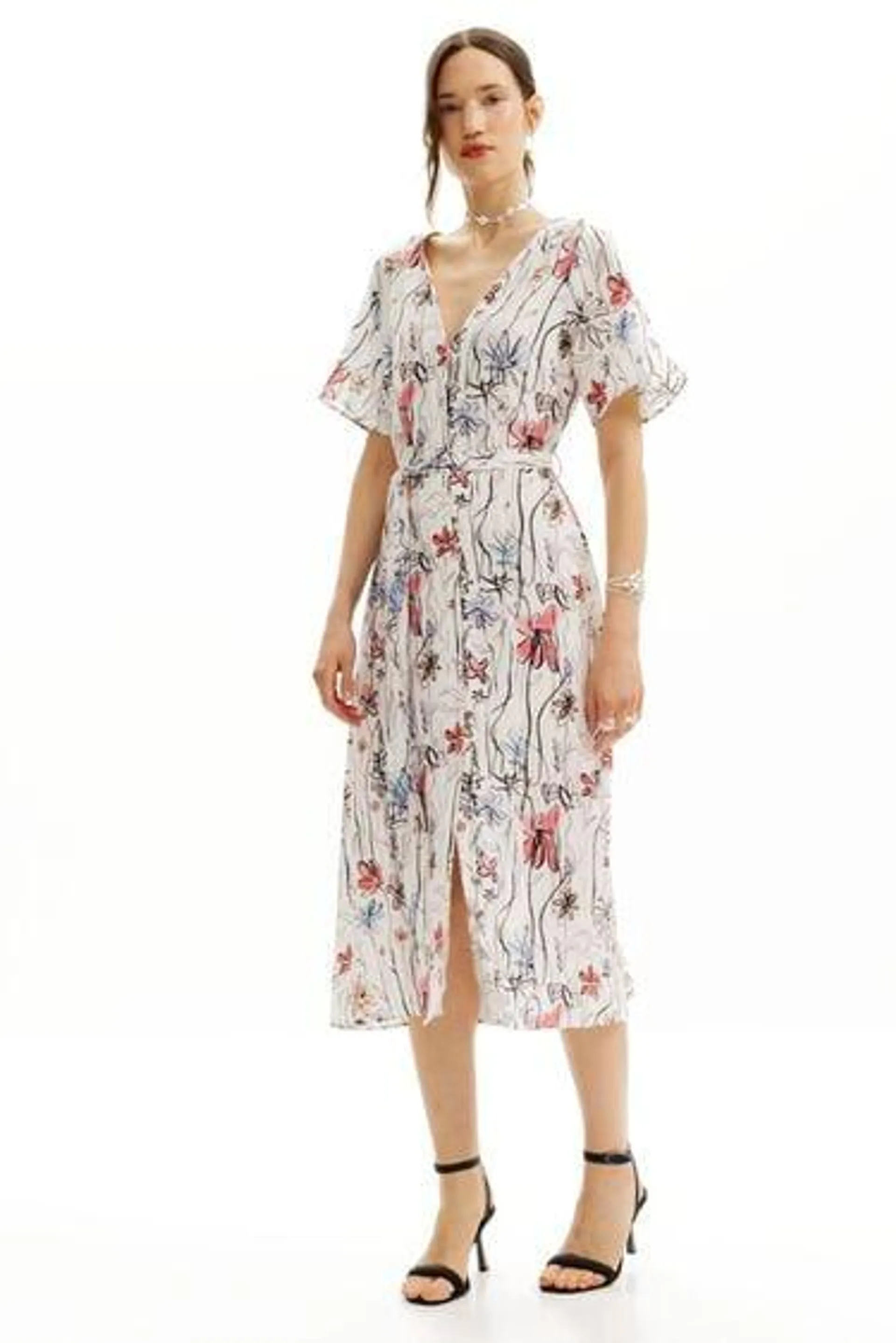 Midi-Kleid Blumen