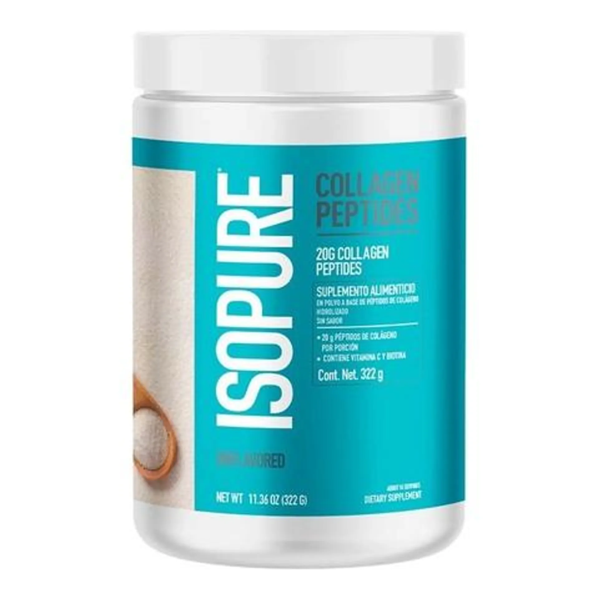 Isopure Suplemento Alimenticio en Polvo a Base de Péptidos de Colágeno Hidrolizado