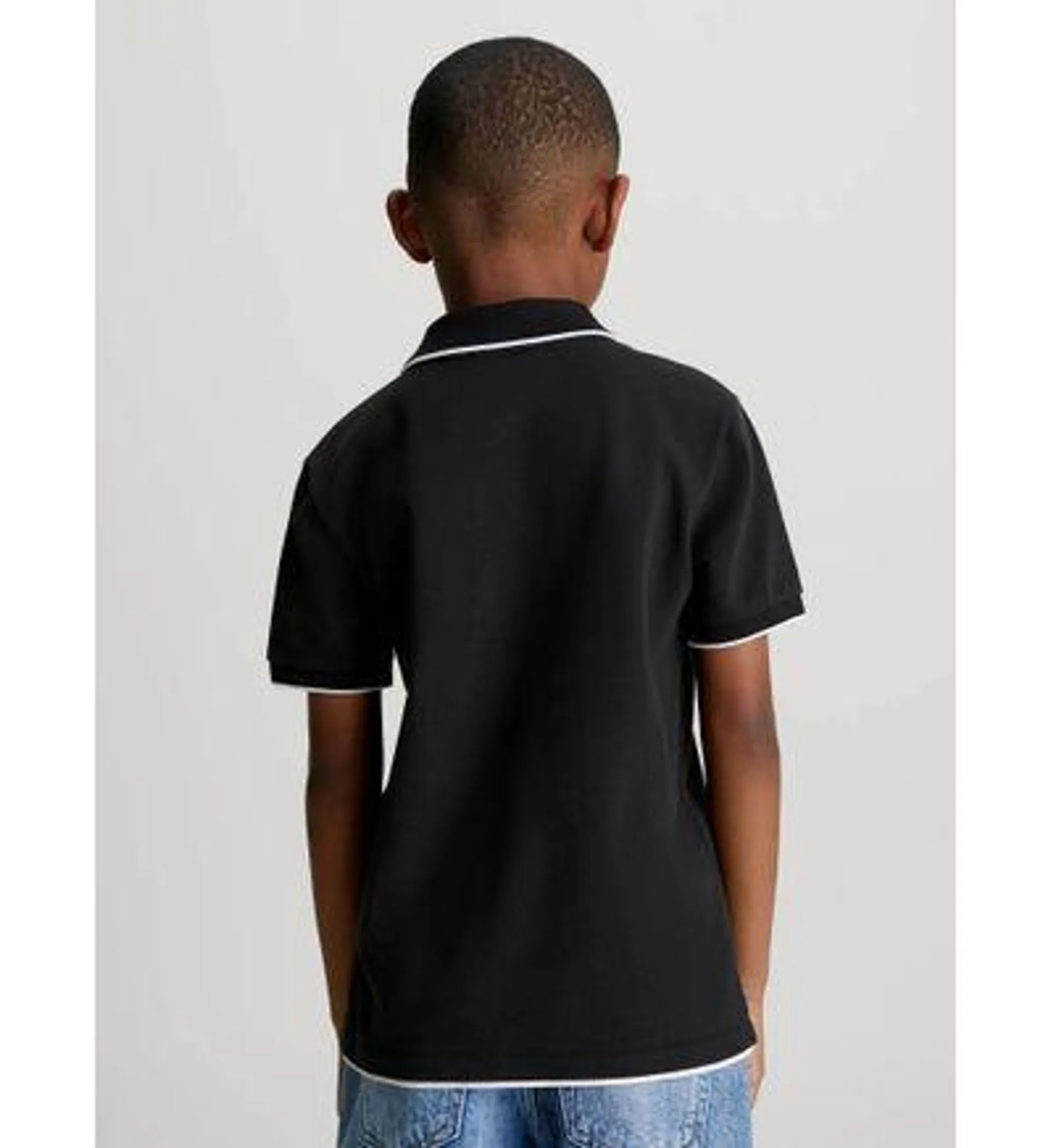 Polo Calvin Klein Logo Niño Negro