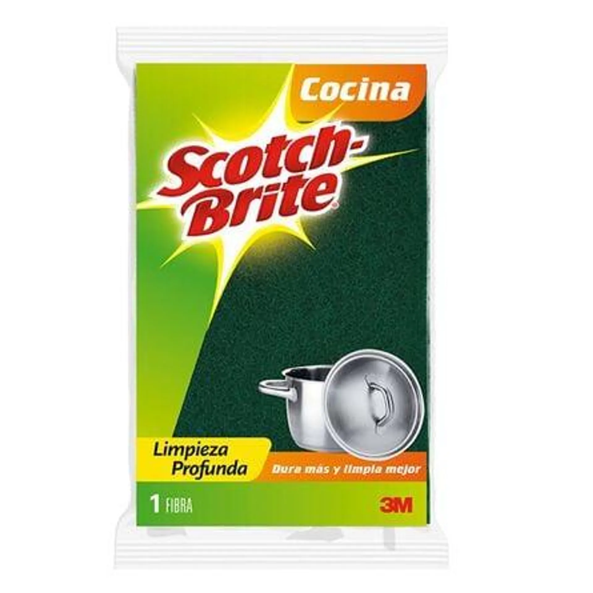 Fibra Verde Scotch-Brite Limpieza Pesada Grande 1 pieza