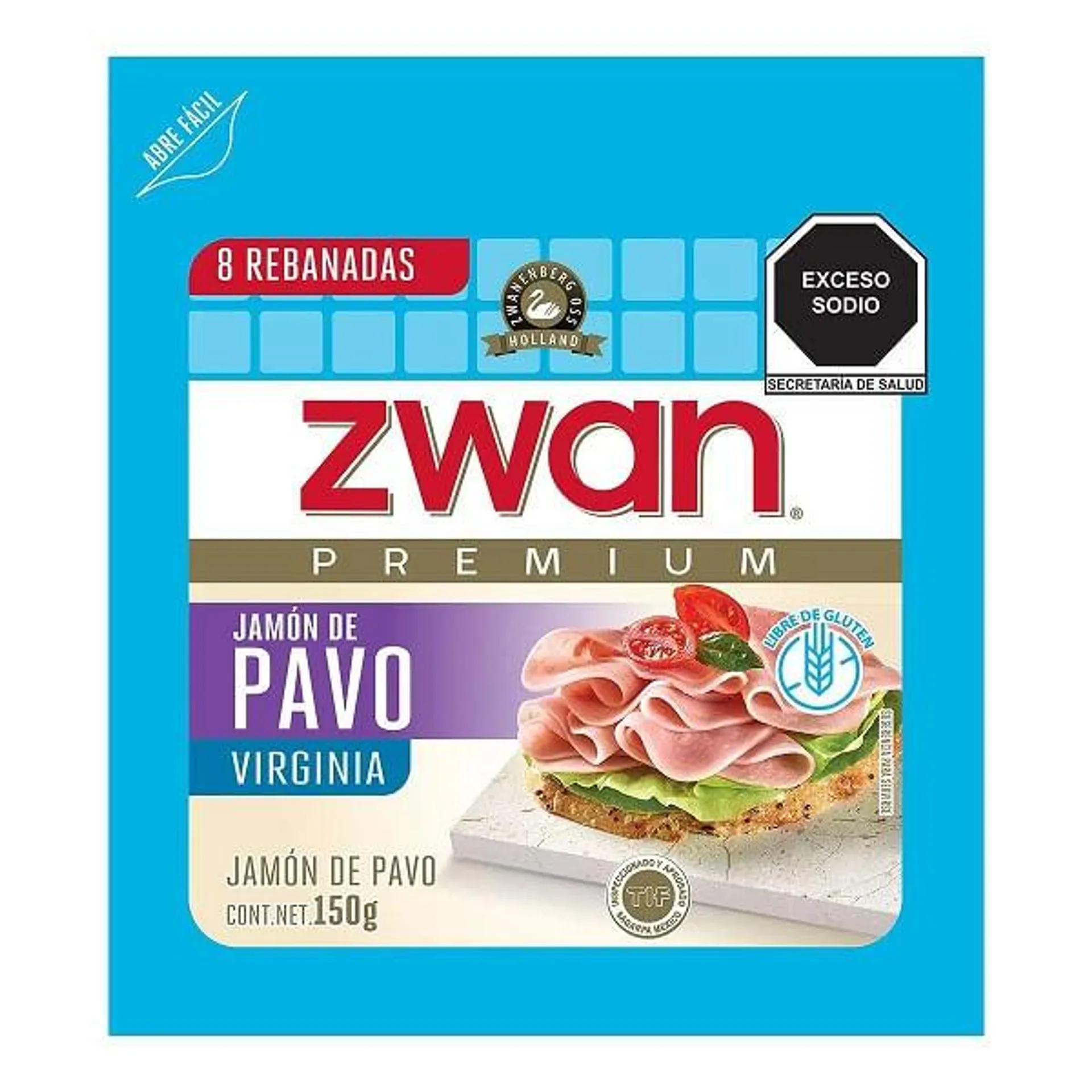 Jamón Zwan virginia pavo 150 g