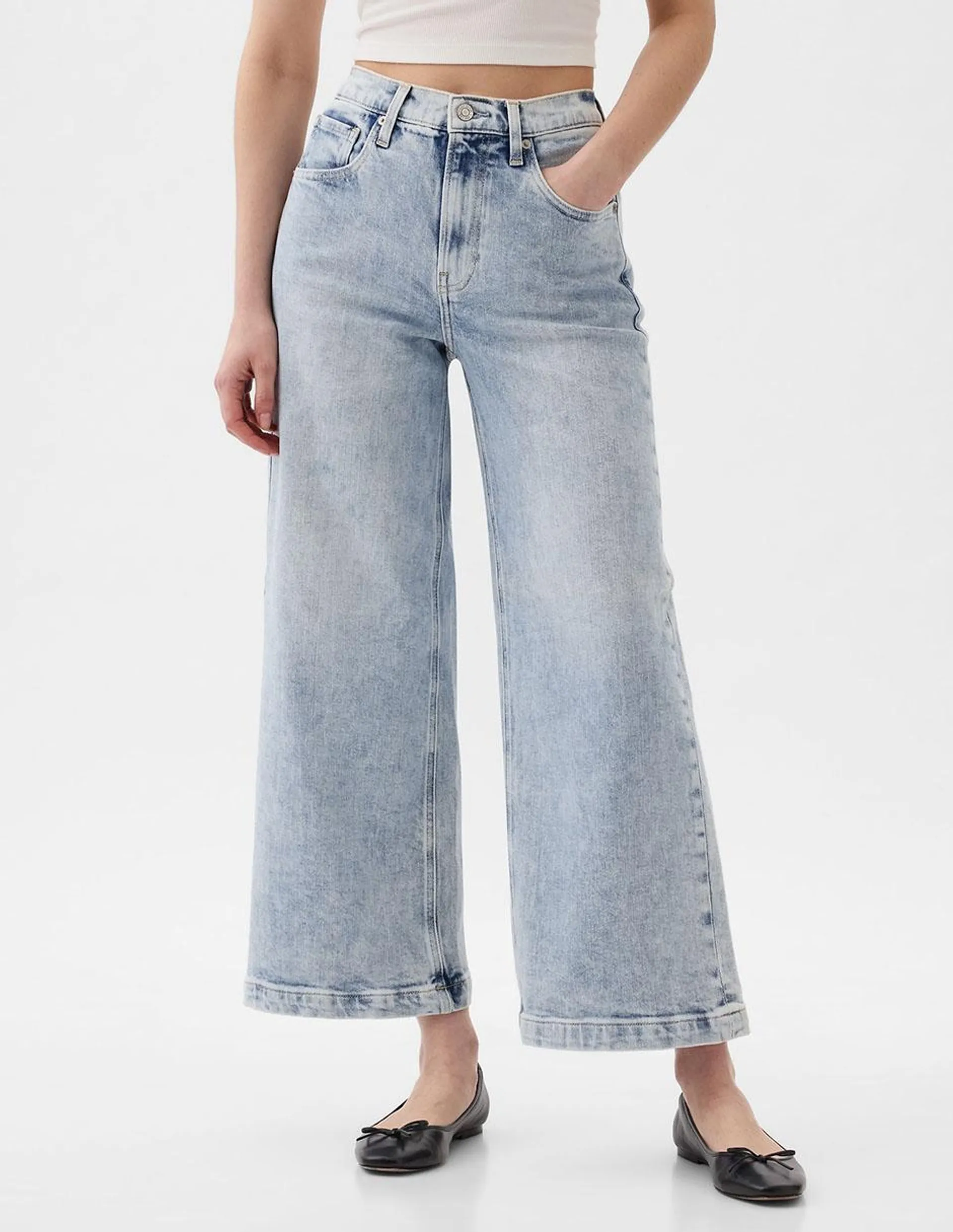 Jeans flare corte cintura alta para mujer