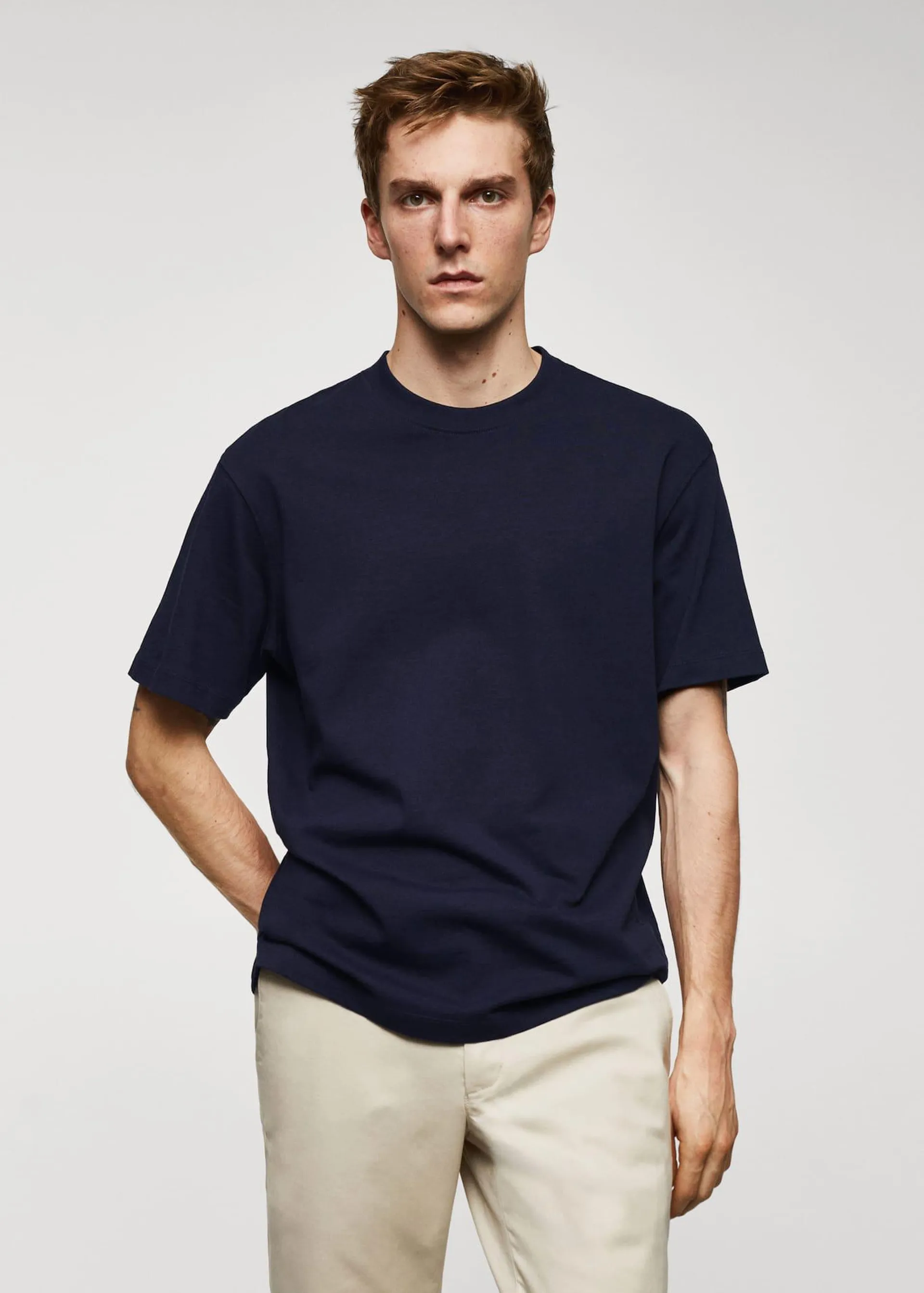 Camiseta básica 100% algodón relaxed fit