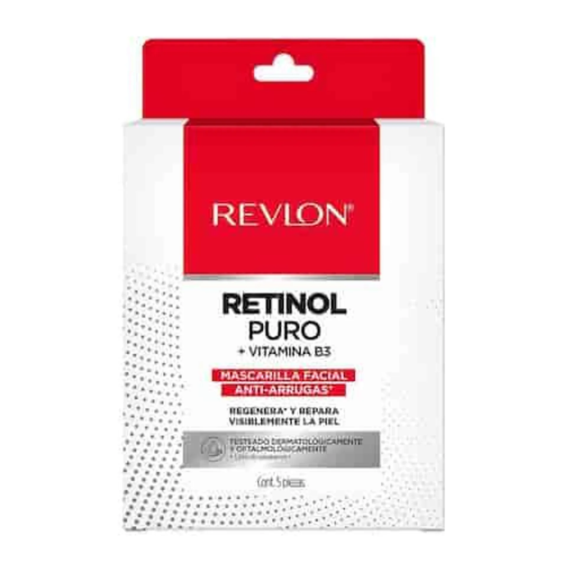 Pack Mascarilla Facial Retinol B3 5 pzas Revlon