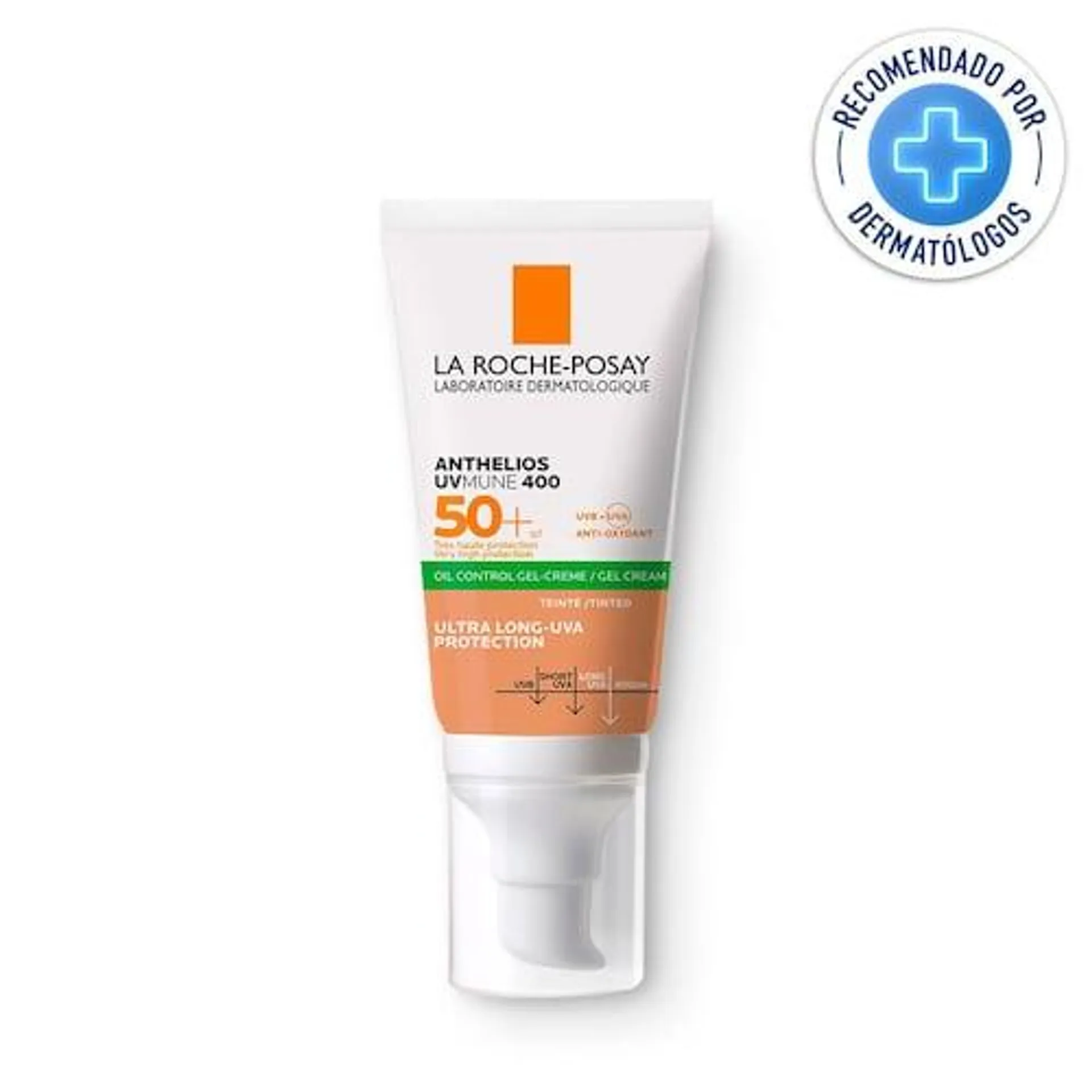 Protector Solar Facial La Roche Posay Anthelios XL Toque Seco con Color Matificante Para Piel Grasa a Mixta FPS50+ 50ml