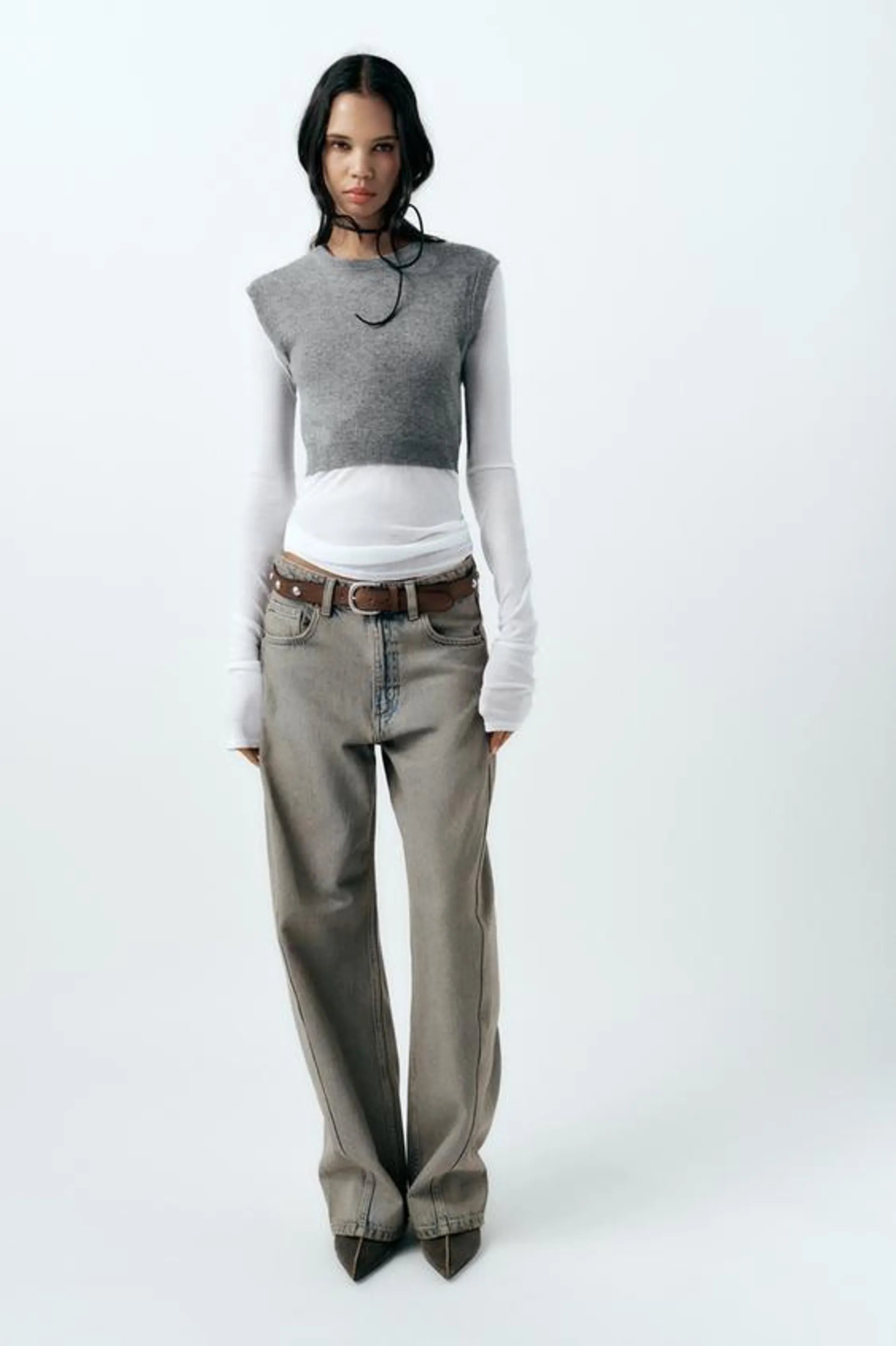 GILET CROPPED IN MAGLIA SOTTILE