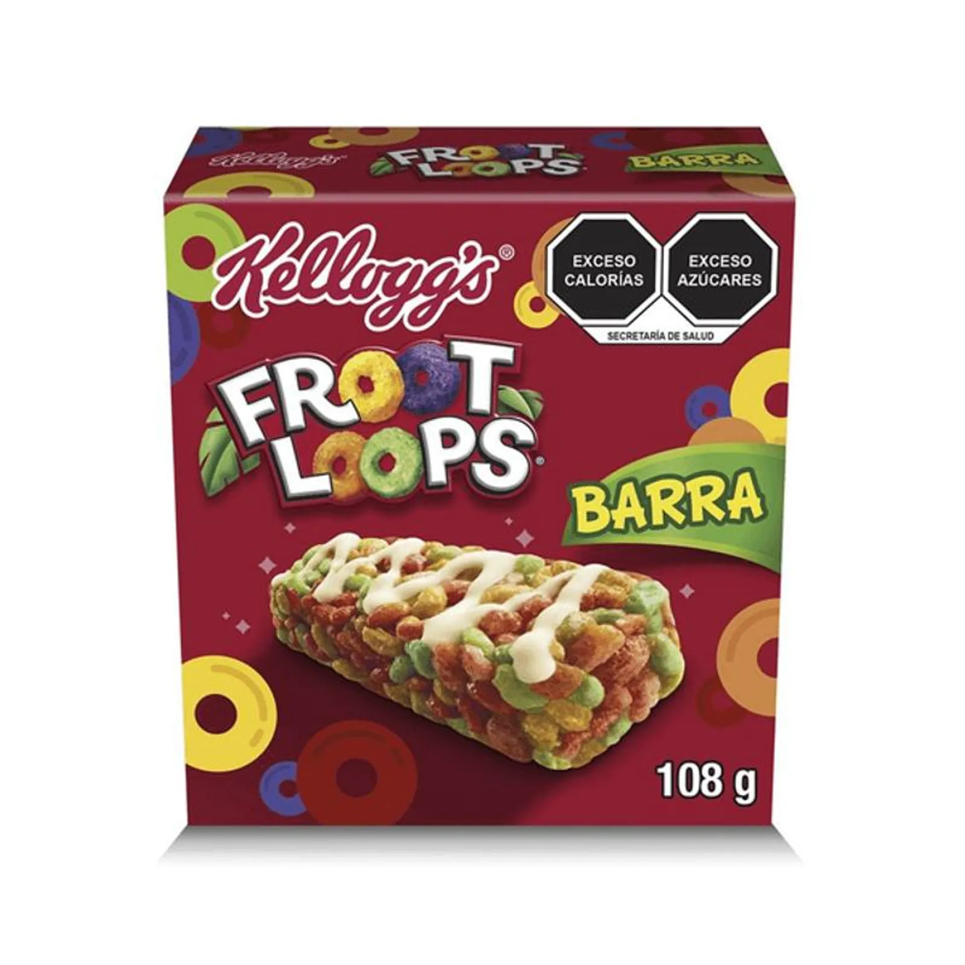 Kelloggs Barras de Cereal Froot Loops 108 g