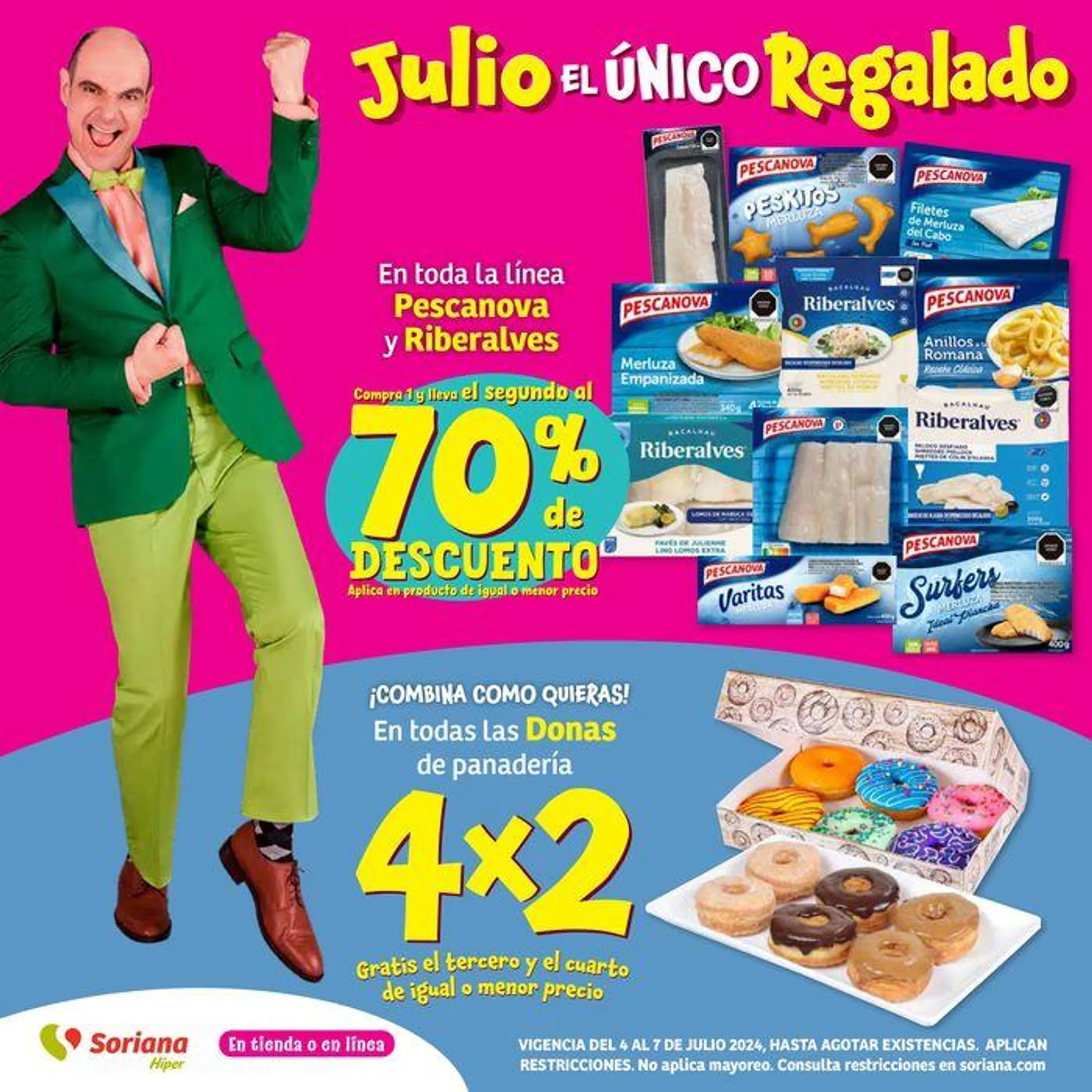Catálogo de Folleto Frescos Fin de Semana Hiper 4 de julio al 7 de julio 2024 - Pagina 1