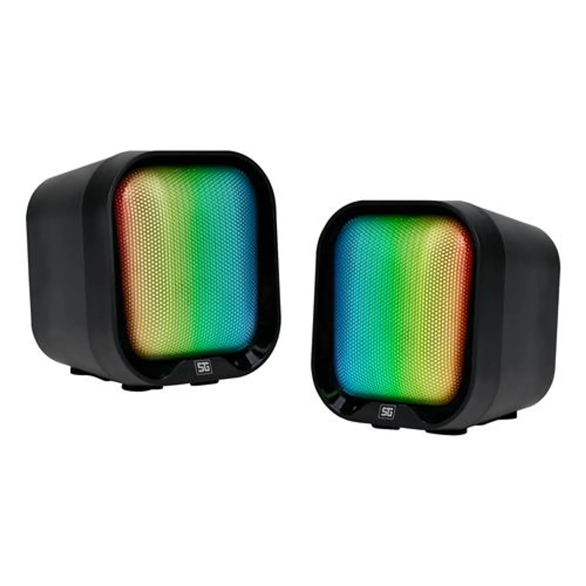 Bocinas 2.0 Vorago Spk-109 8 Modos De Iluminacion Rgb Usb 3.5 Mm