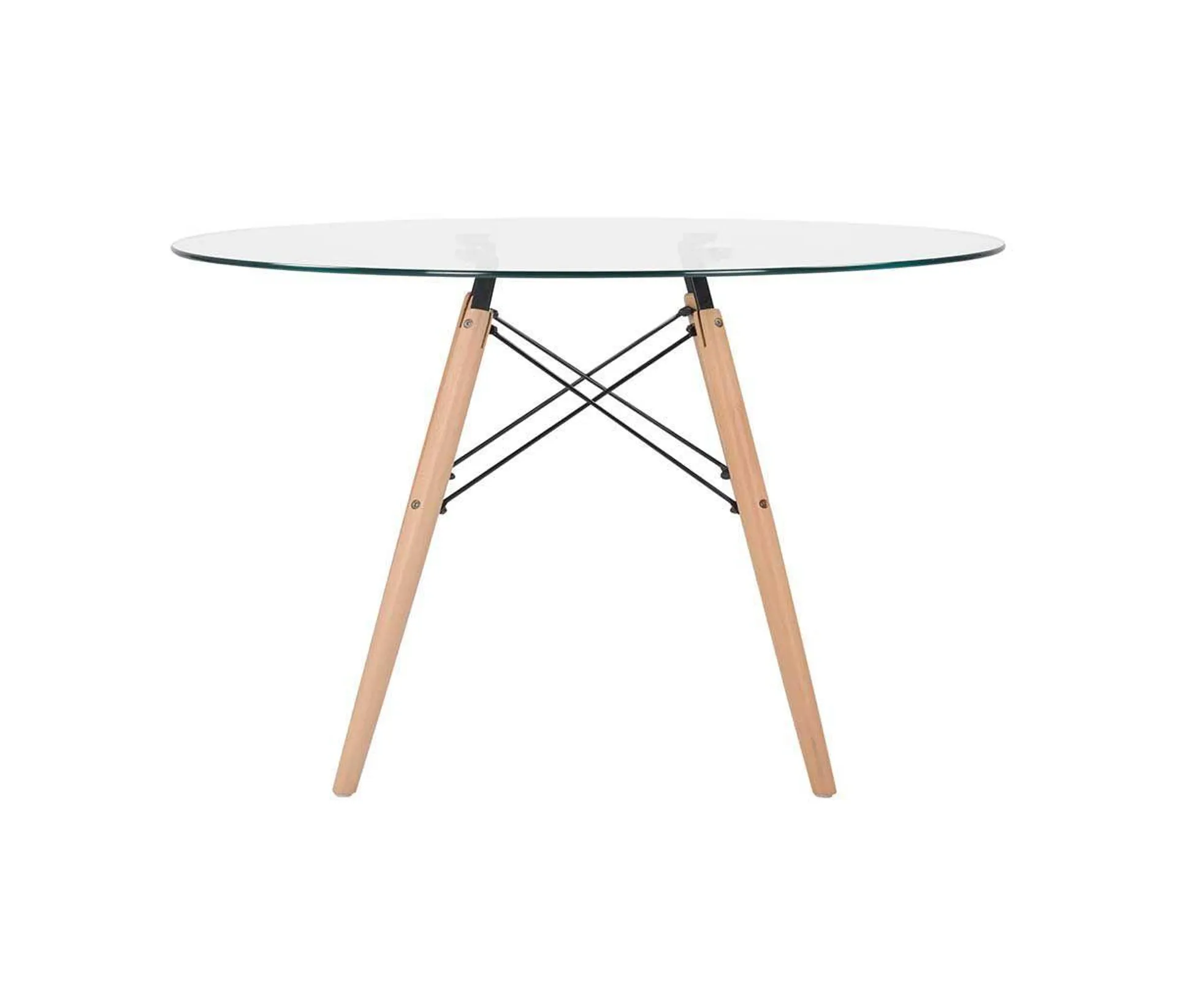 Mesa de comedor réplica Eames 120cm - Vidrio