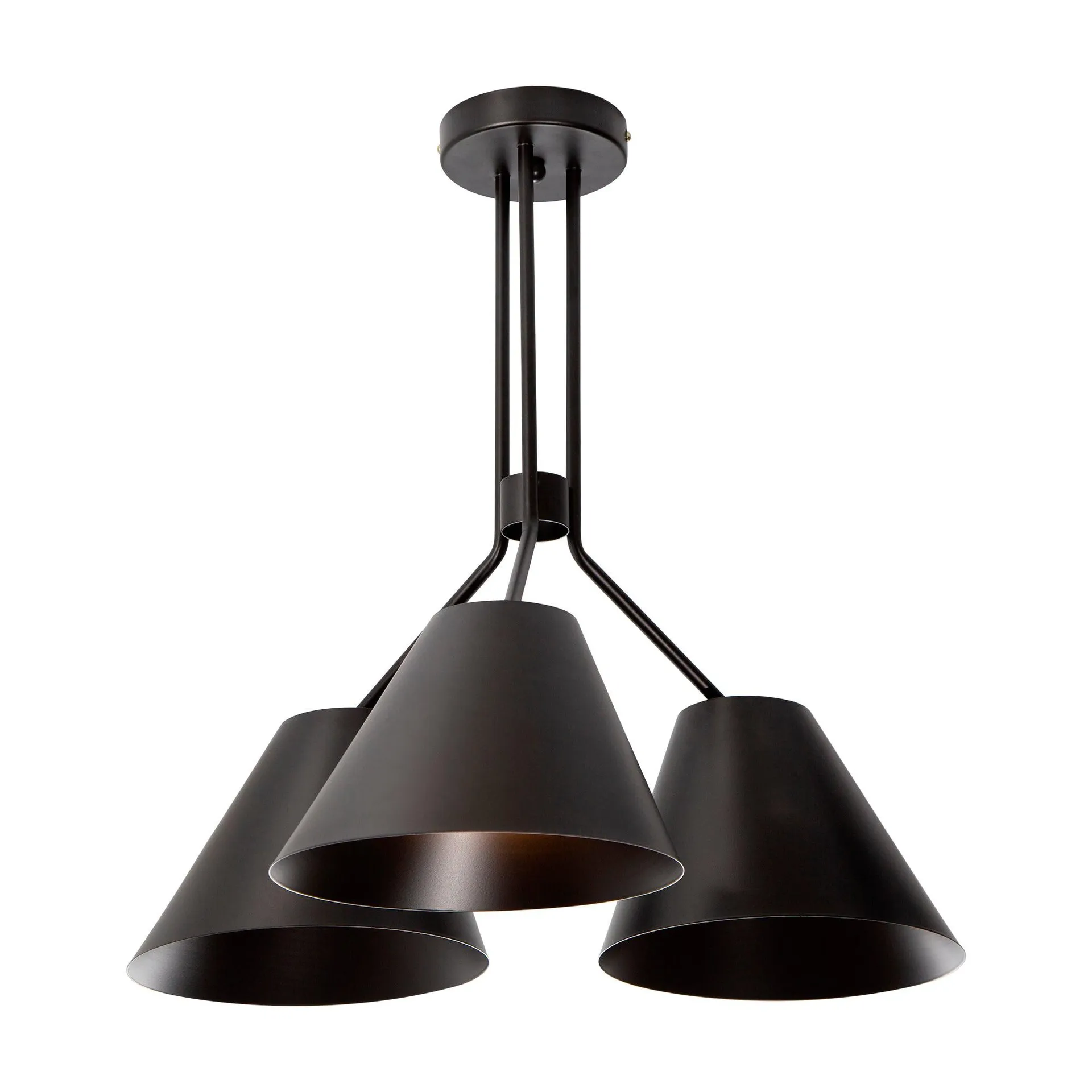 Lámpara Colgante Dark Decor Negro E27 60w 3 Luces