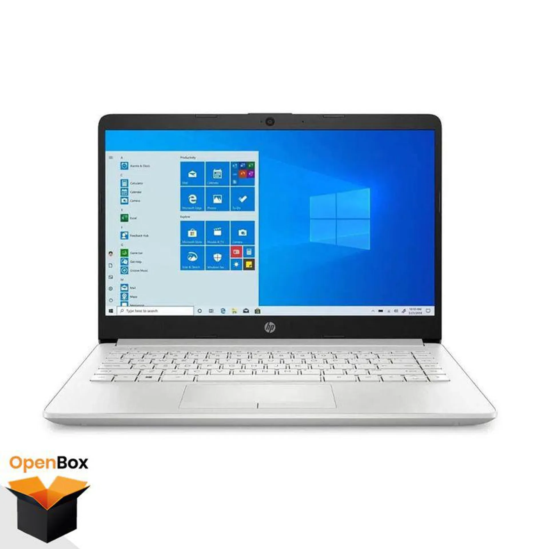 Open Box HP Laptop 14" 14-dk1022wm AMD Ryzen 3 3250U 128GB SSD 4GB Windows 10 Home en modo S Plata