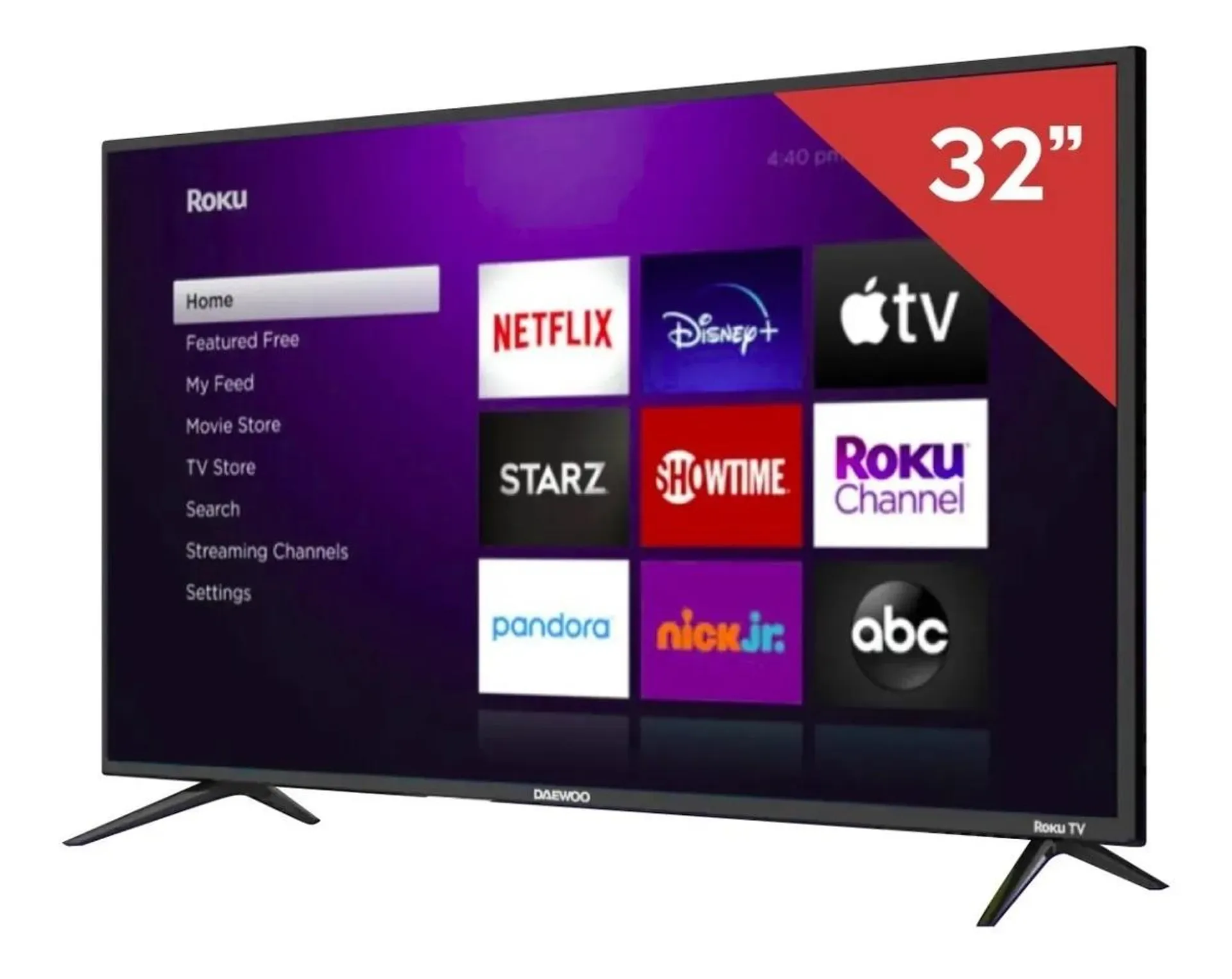 Pantalla Daewoo LED Roku TV 32 Pulgadas DAW32R