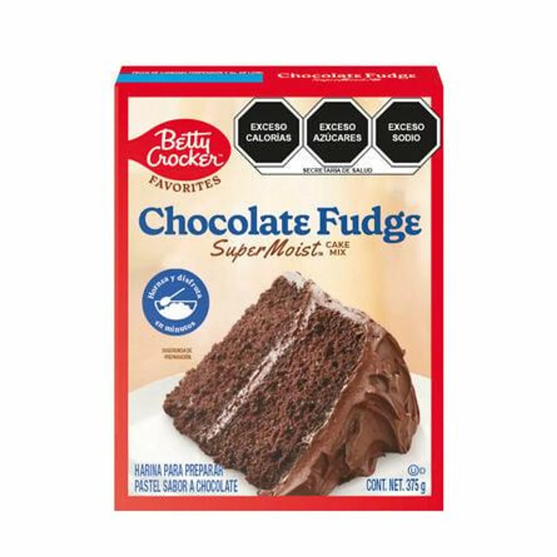 Harina para pastel Betty Crocker sabor chocolate 375 g