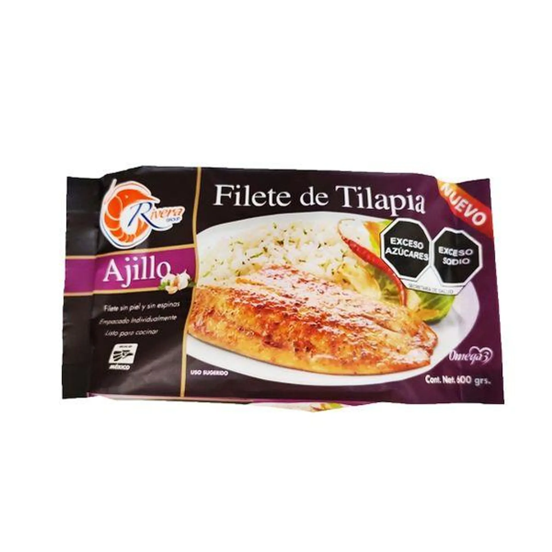 Filete Tilapia ajillo Rivera Group 600 g