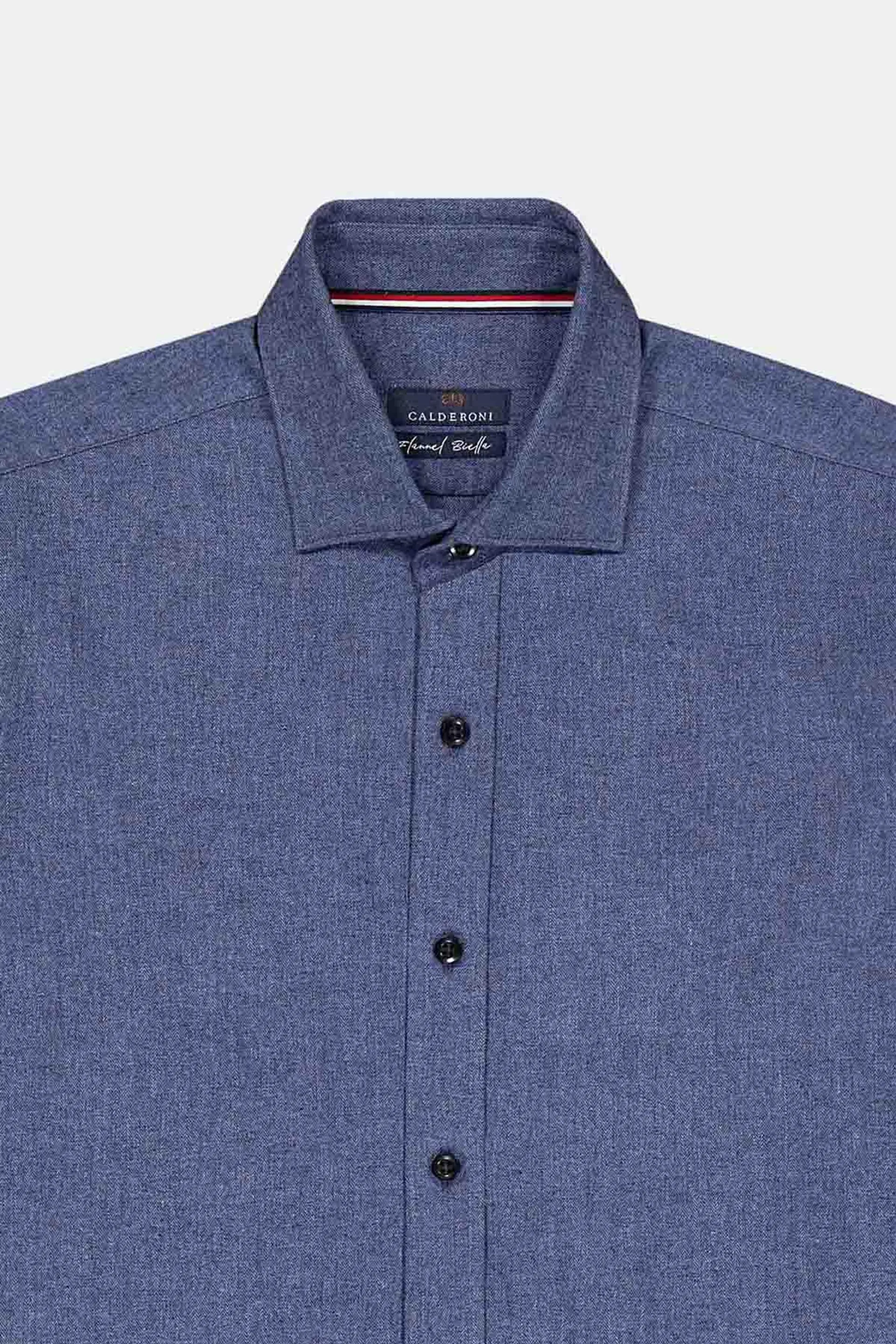 Camisa Calderoni Color Azul Regular Fit